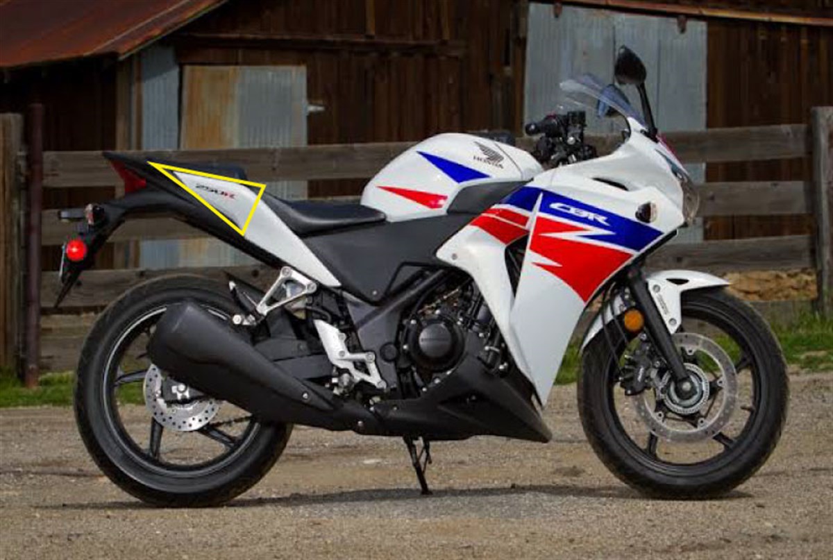 2013 Honda CBR 250 Hrc Sol Arka Kuyruk Grenaj Sticker Etiket Modeli