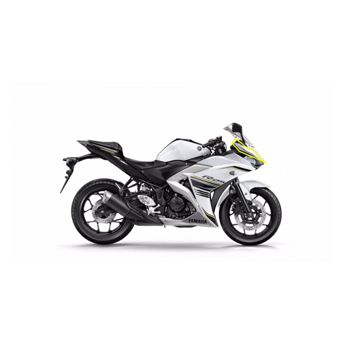 2017 Beyaz Yamaha YZF-R25 Orjinal Ön Kafa Grenaj Sticker Modeli