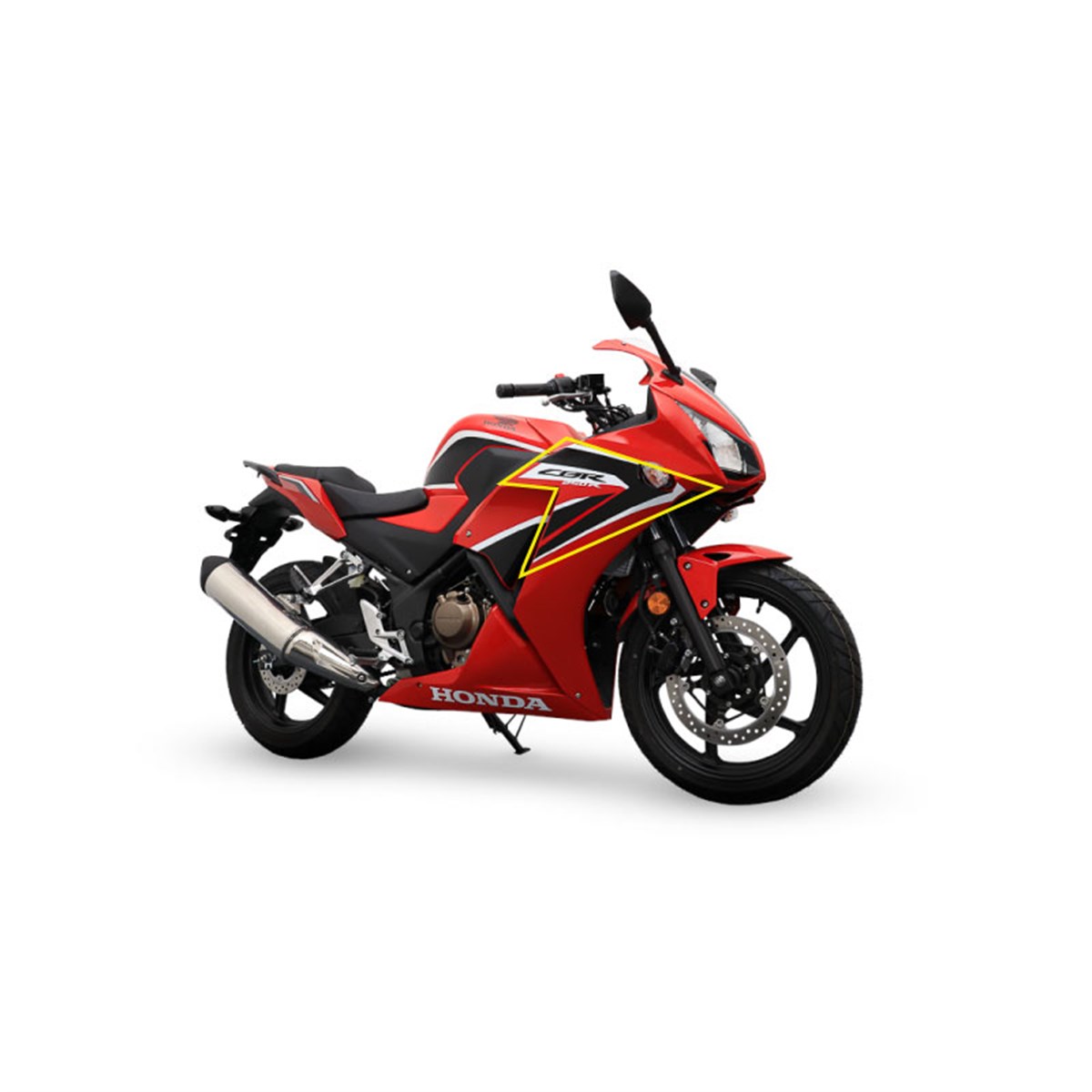 2017 HONDA CBR 250 Kırmızı Sol Yan Grenaj  Sticker Etiket Modeli 
