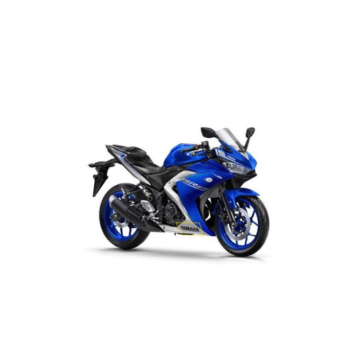 2017 Mavi Yamaha YZF-R25 Orjinal Sağ Alt  Grenaj Sticker Modeli
