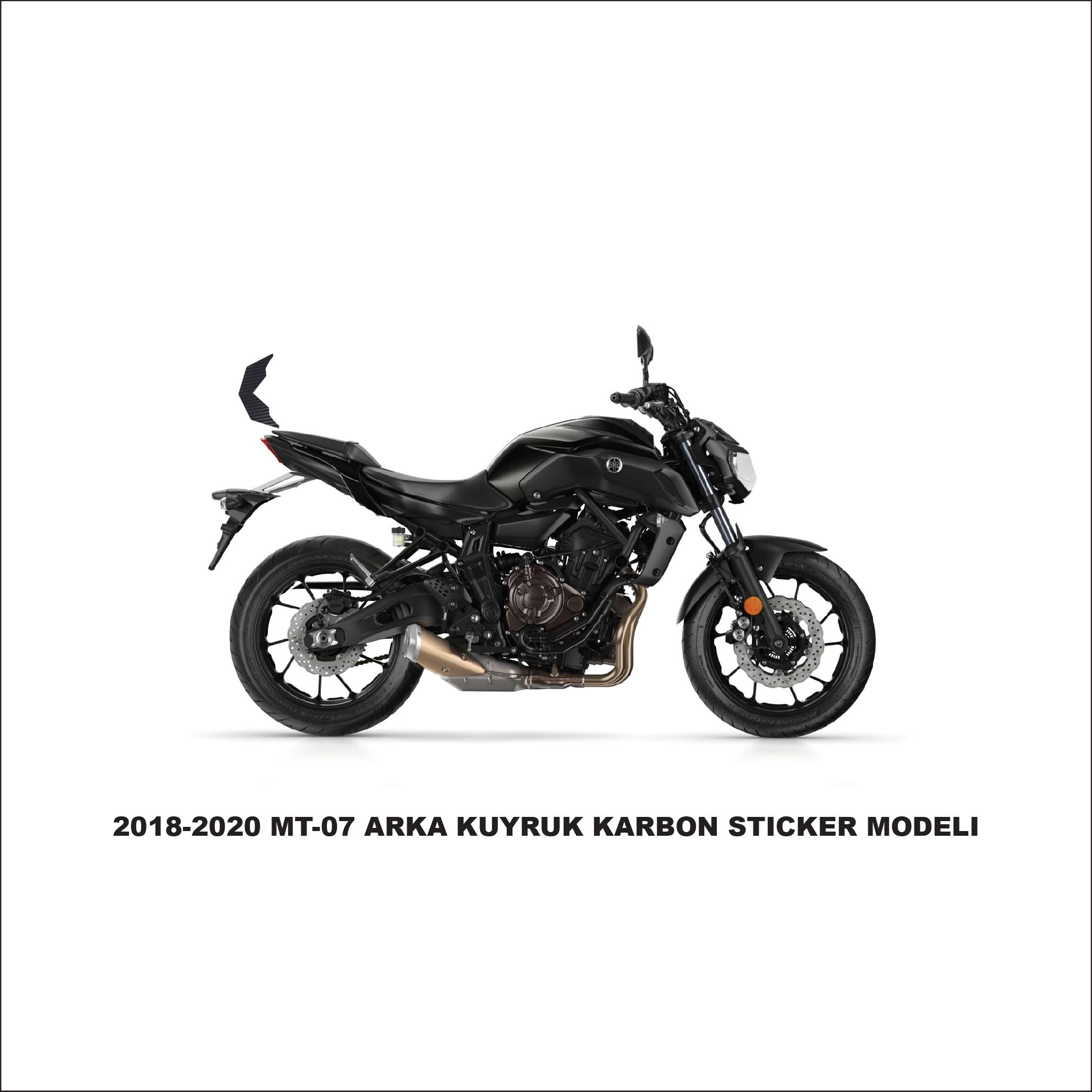 MT-072018-2020 MT-07 ARKA KUYRUK KARBON STICKER MODELI