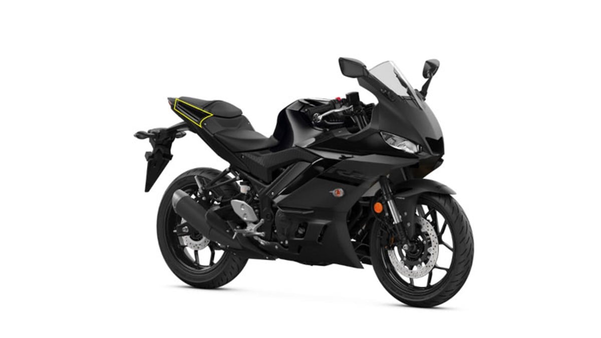 2020 Yamaha YZF R25 Siyah Sağ Arka Kuyruk Grenaj Sticker Etiket Modeli