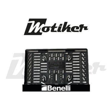 Pleksi Plakalık Kırmızı Üstüne Beyaz Benelli Yazılı Tasarımlı Motosiklet Plakalık Modeli