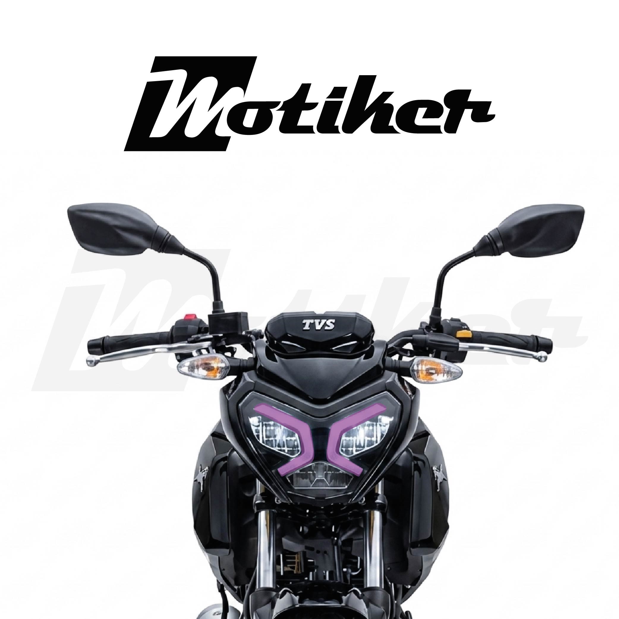 TVS Raider 125 Yarı Şefaf Renkli Far Filmi Detay Tasarım Sticker Etiket Modeli