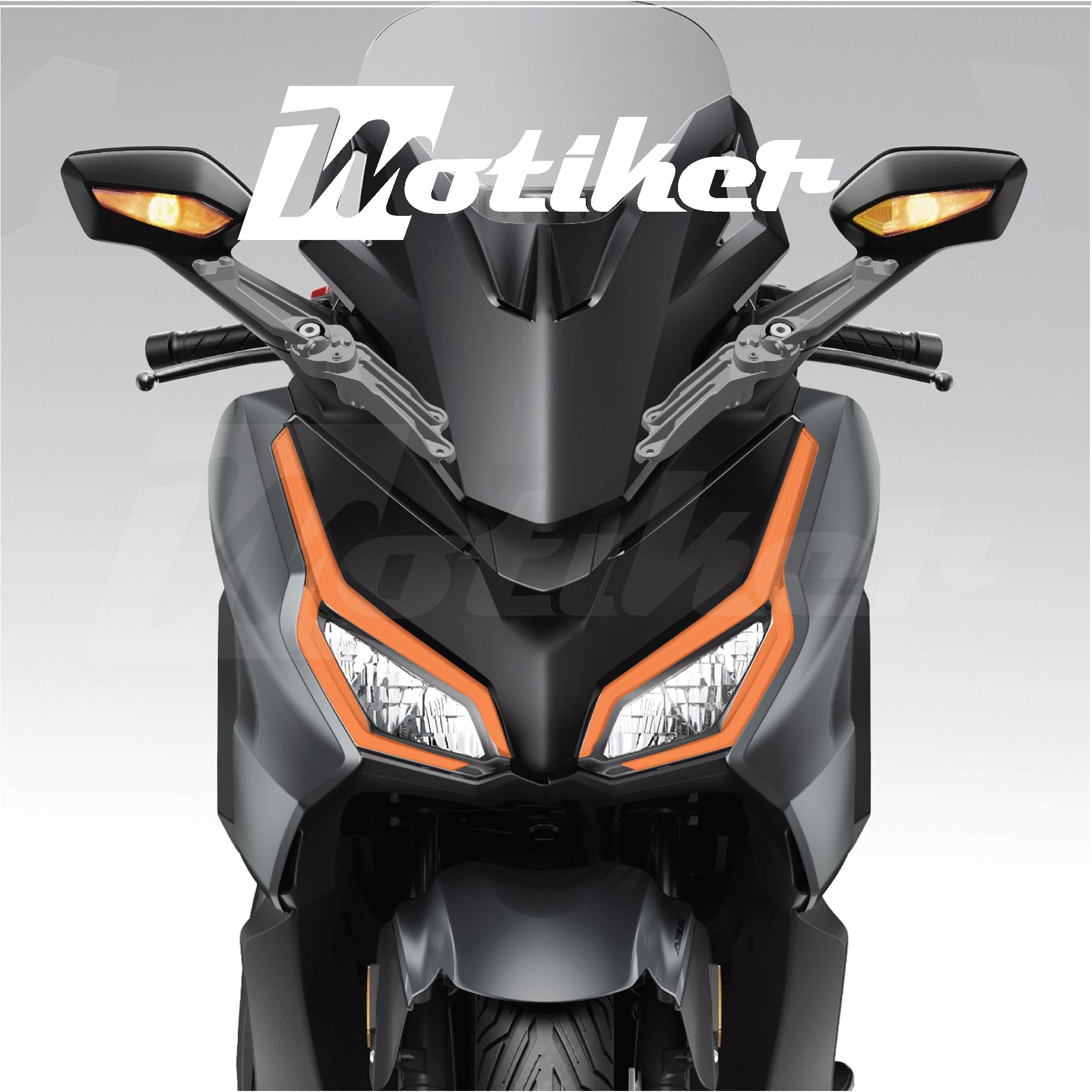 Honda Forza 2023-2024-2025 Yılları Uyumlu Turuncu Far Filmi Far Tasarım Sticker