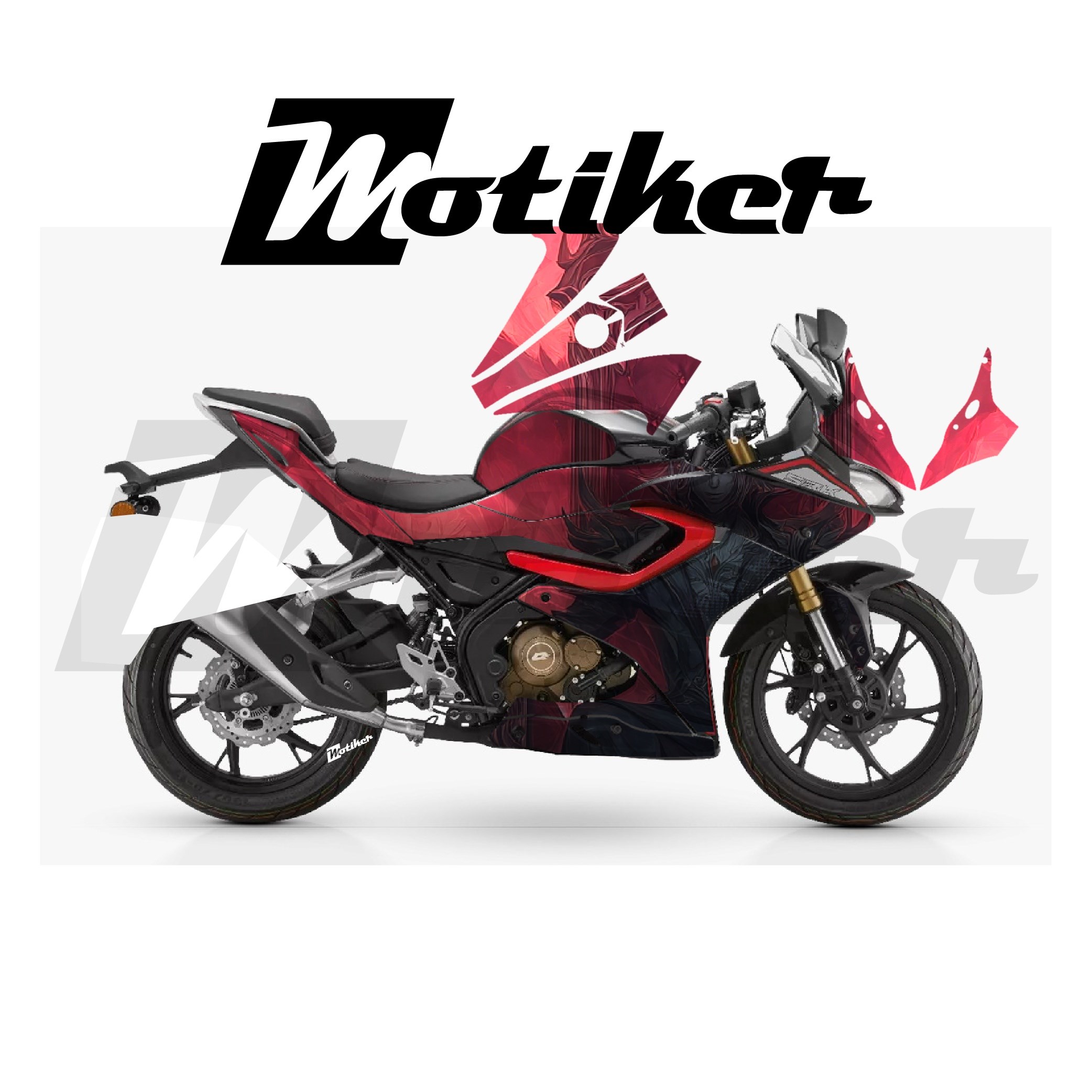 RKS SRK 125R Parçalı Kaplama Sticker Etiket Modeli Karanlık Taht Desen 6 (MTK9367)