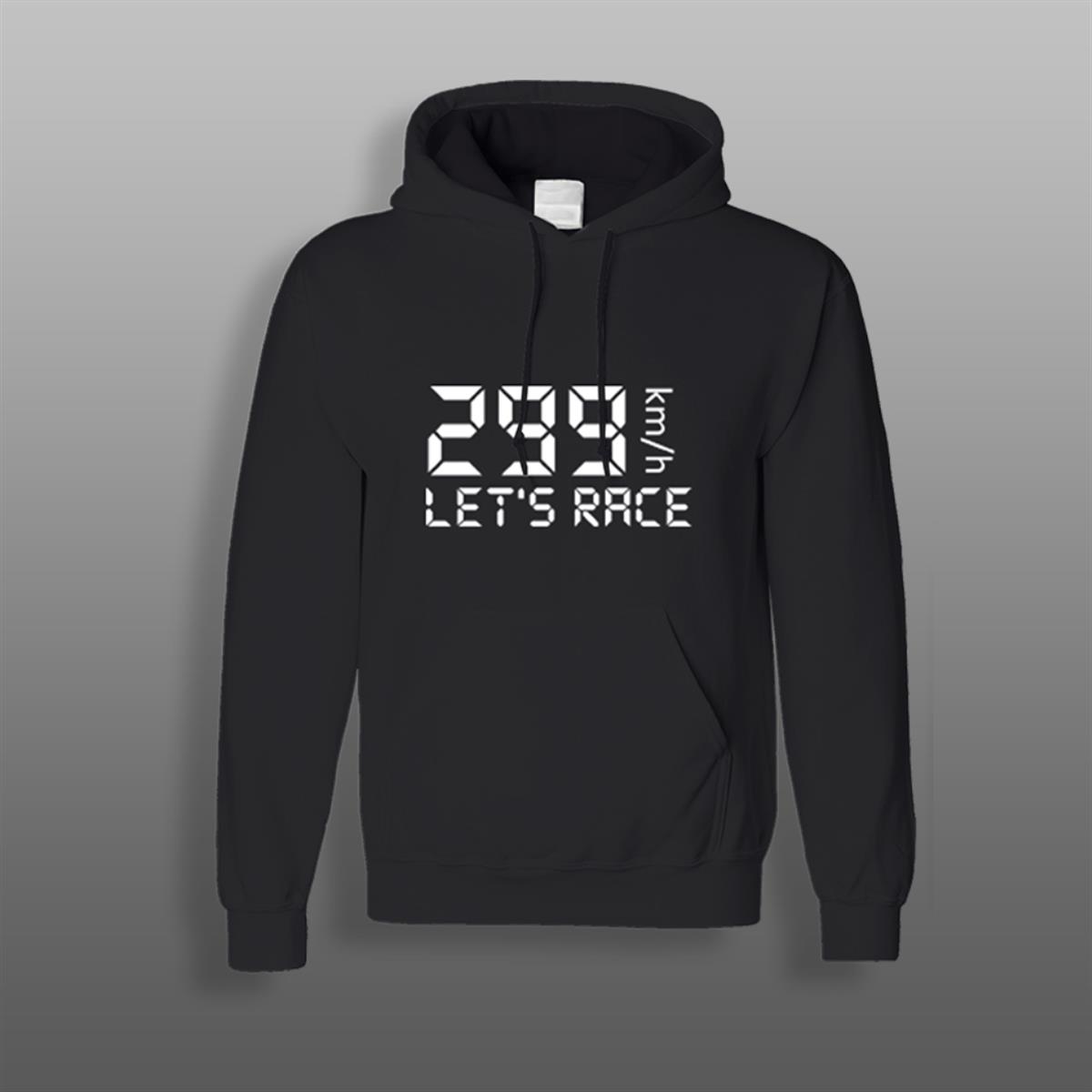 299 km Lets Race Siyah Sweatshirt Modeli