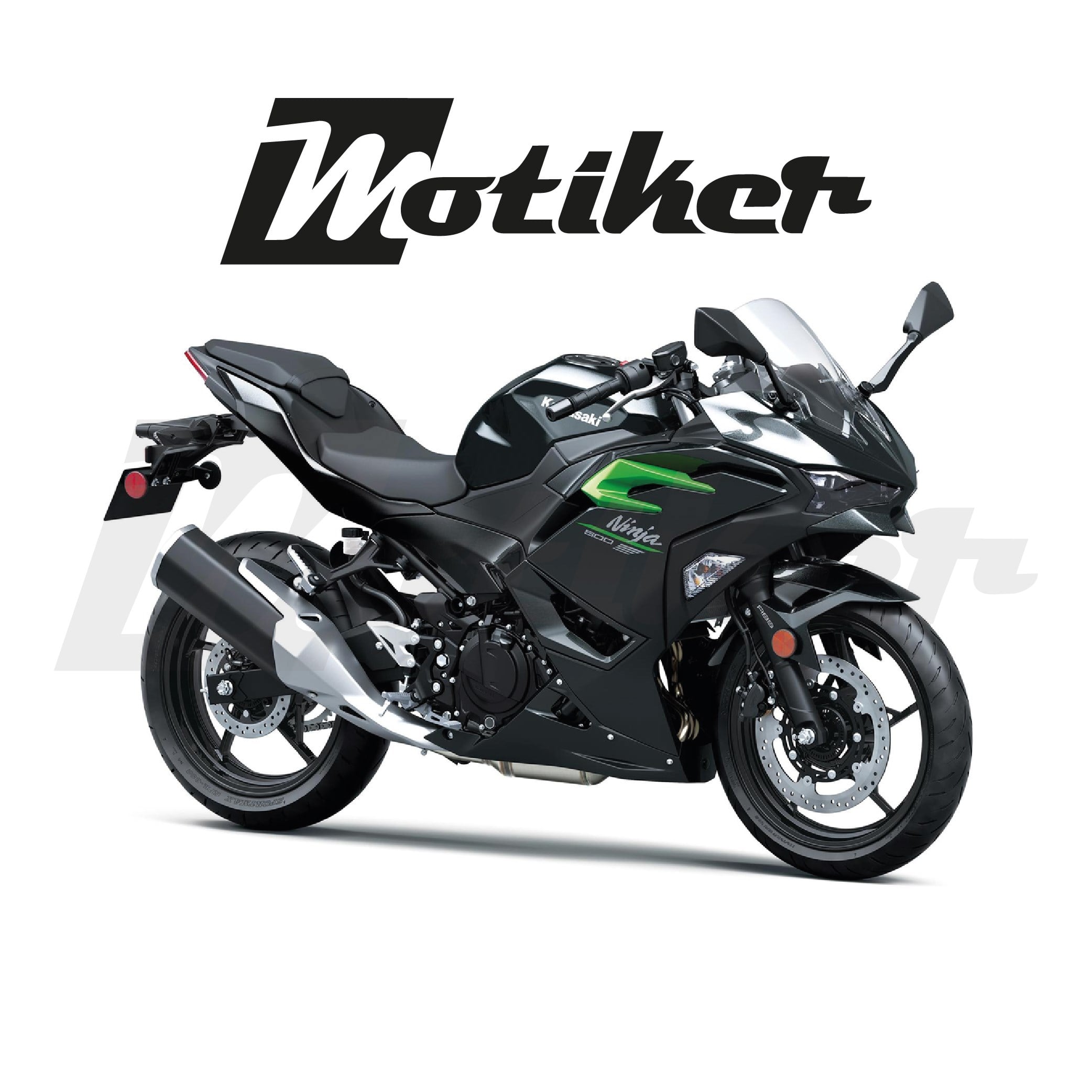 Kawasaki Ninja 500 Yeşil Ninja Orjinal Sticker Etiket Modeli