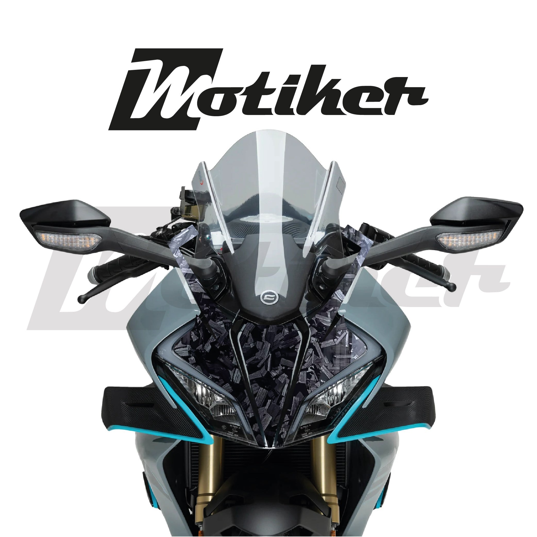 CFMOTO 450SR Ön Kafa Forget Karbon Tasarımı Sticker Etiket Modeli