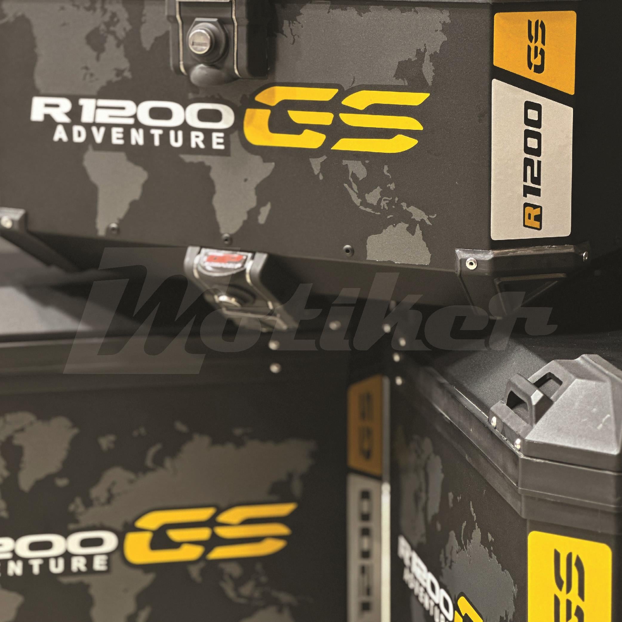 BMW R1200 GS Parçalı Çanta GP Kompozit Uyumlu Sticker Etiket Modeli