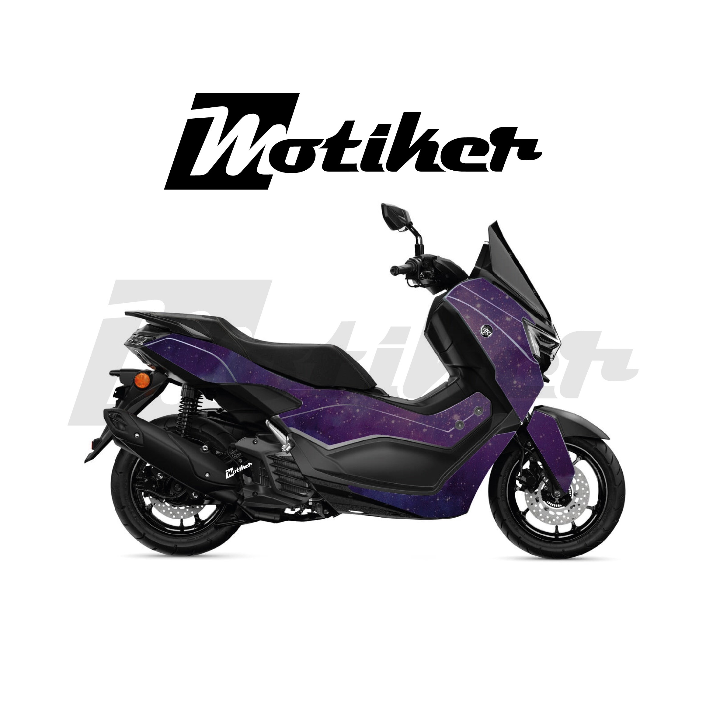 Yamaha NMAX 2025 Parçalı Kaplama Sticker Etiket Modeli Galaksi Desen 3 (MTK9364)