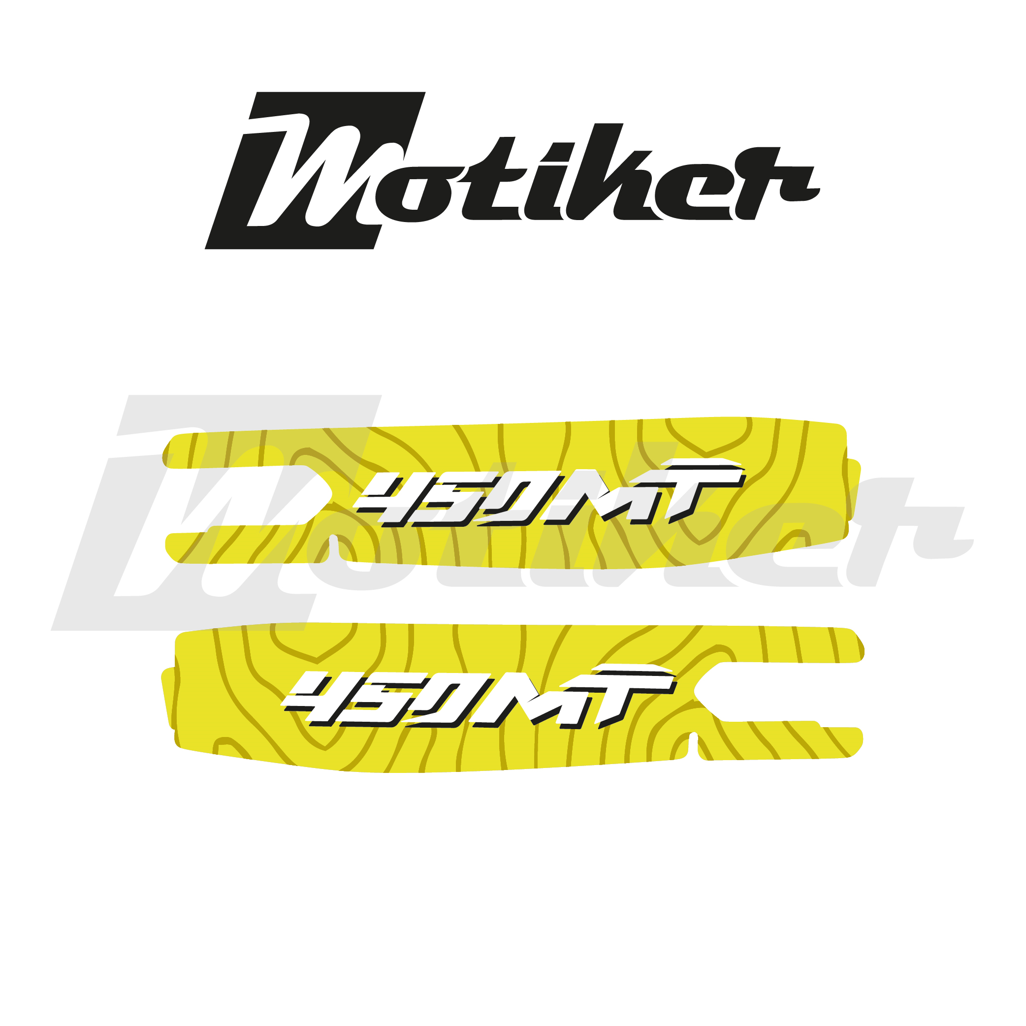 CFMOTO 450MT Arka Maşa Sarı Tasarım Sticker Etiket Kaplama Modeli