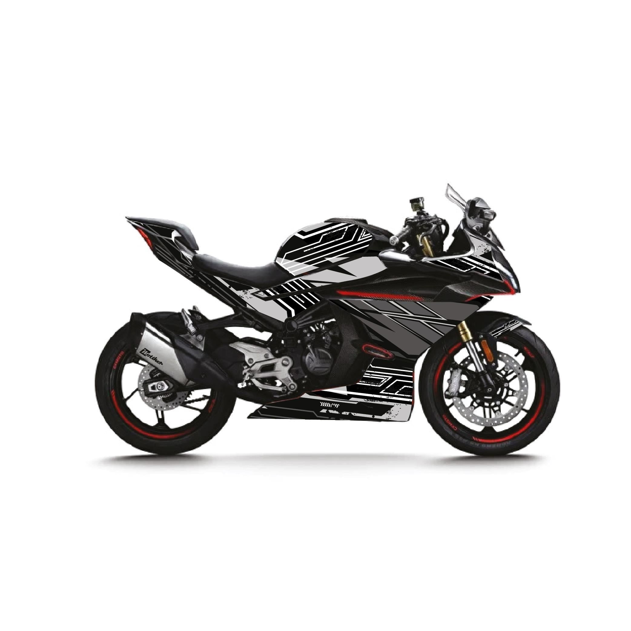 CFMOTO 450SR Redstone Parçalı Kaplama Sticker Etiket Modeli