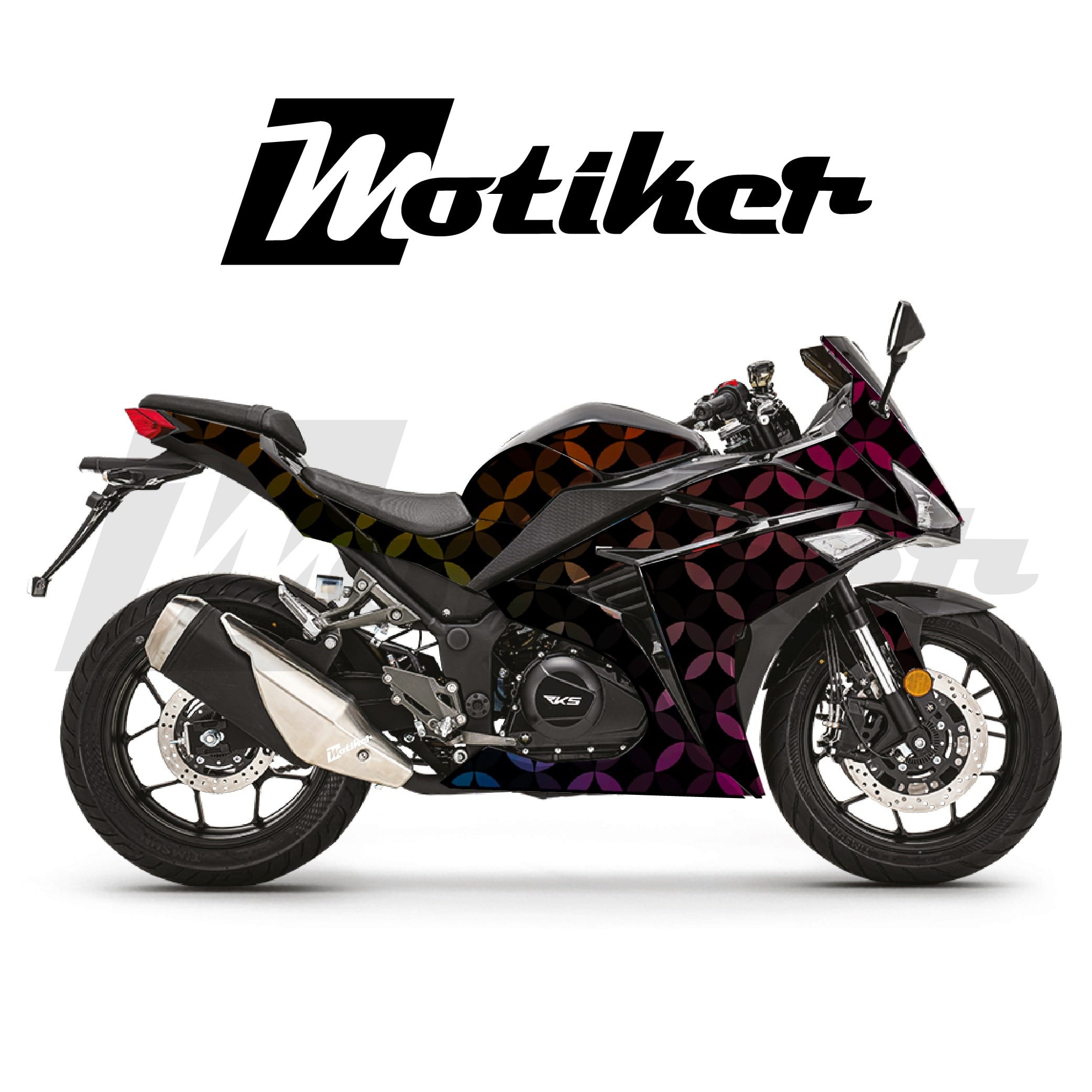 RKS R250 Parçalı Kaplama Sticker Etiket Modeli Renkli Mozaik Desen 11 (MTK9372)