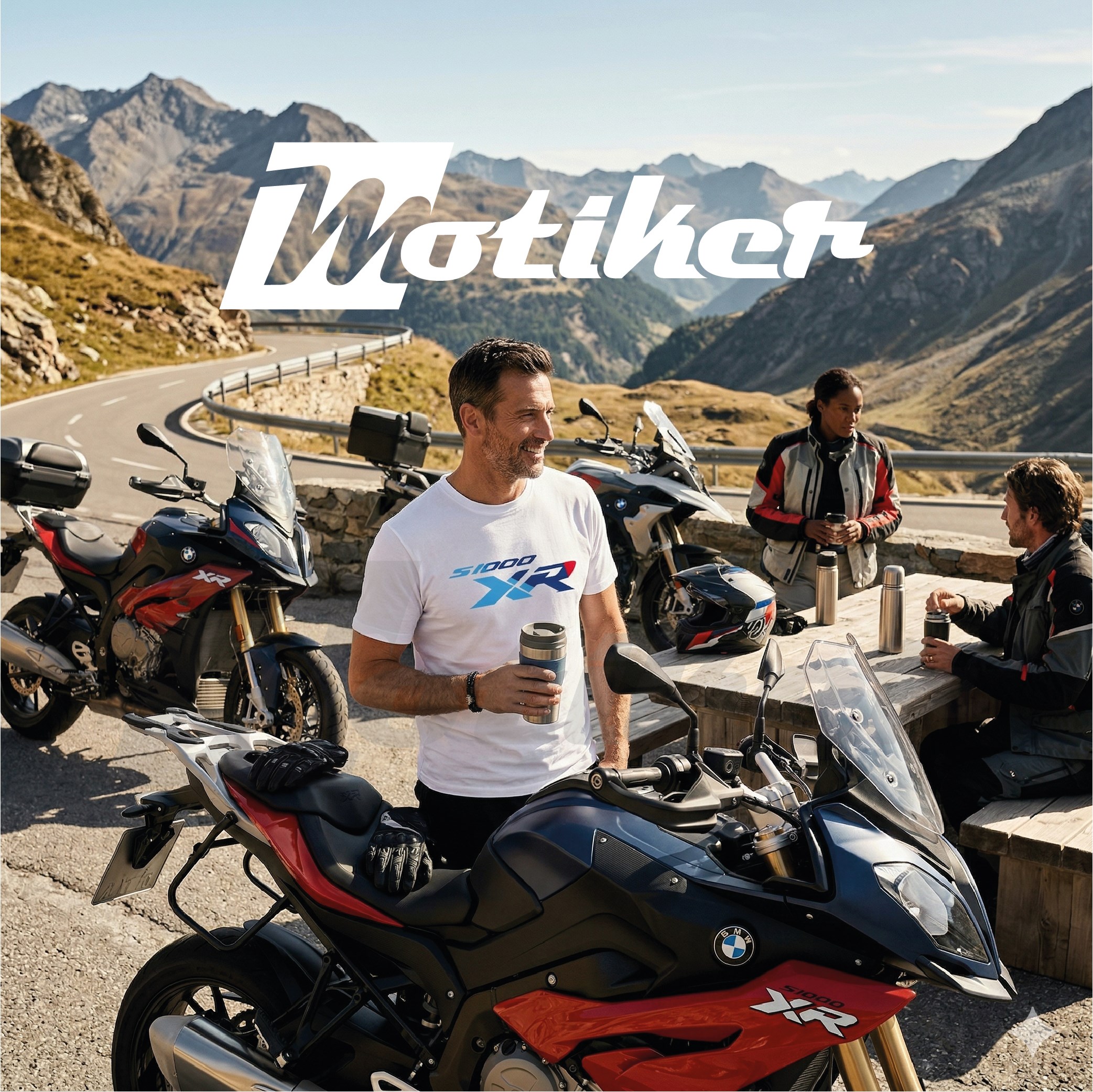 BMW S1000XR Motorcu T-Shirt Beyaz M Renkleri