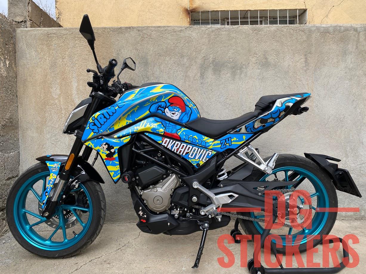 CFMOTO 250NK Şirin Baba Tasarım Sticker Etiket Modeli