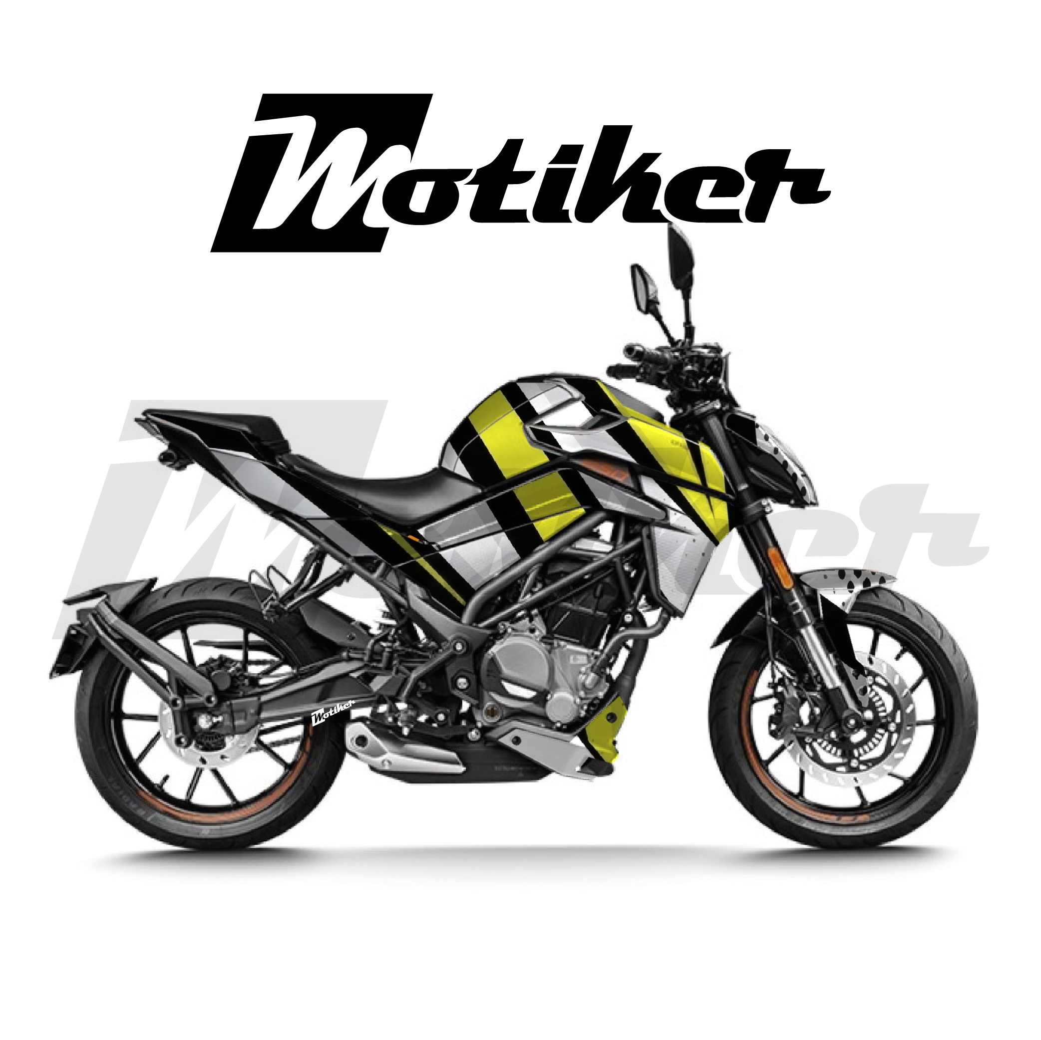 CFMOTO 250NK Parçalı Kaplama Sticker Etiket Modeli Spor Çizgiler Desen 4 (MTK9365)