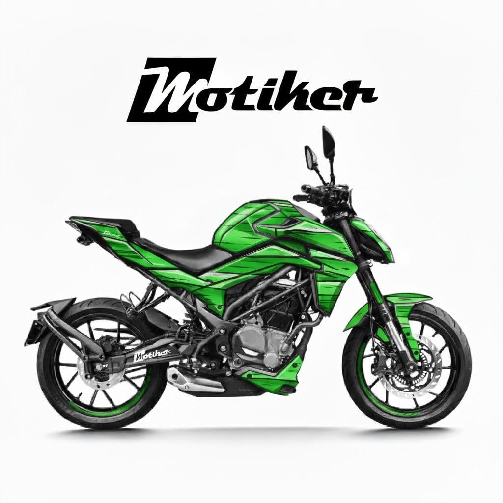CFMOTO 250NK Airbrush Yeşil Carton Tasarım Sticker Etiket Modeli
