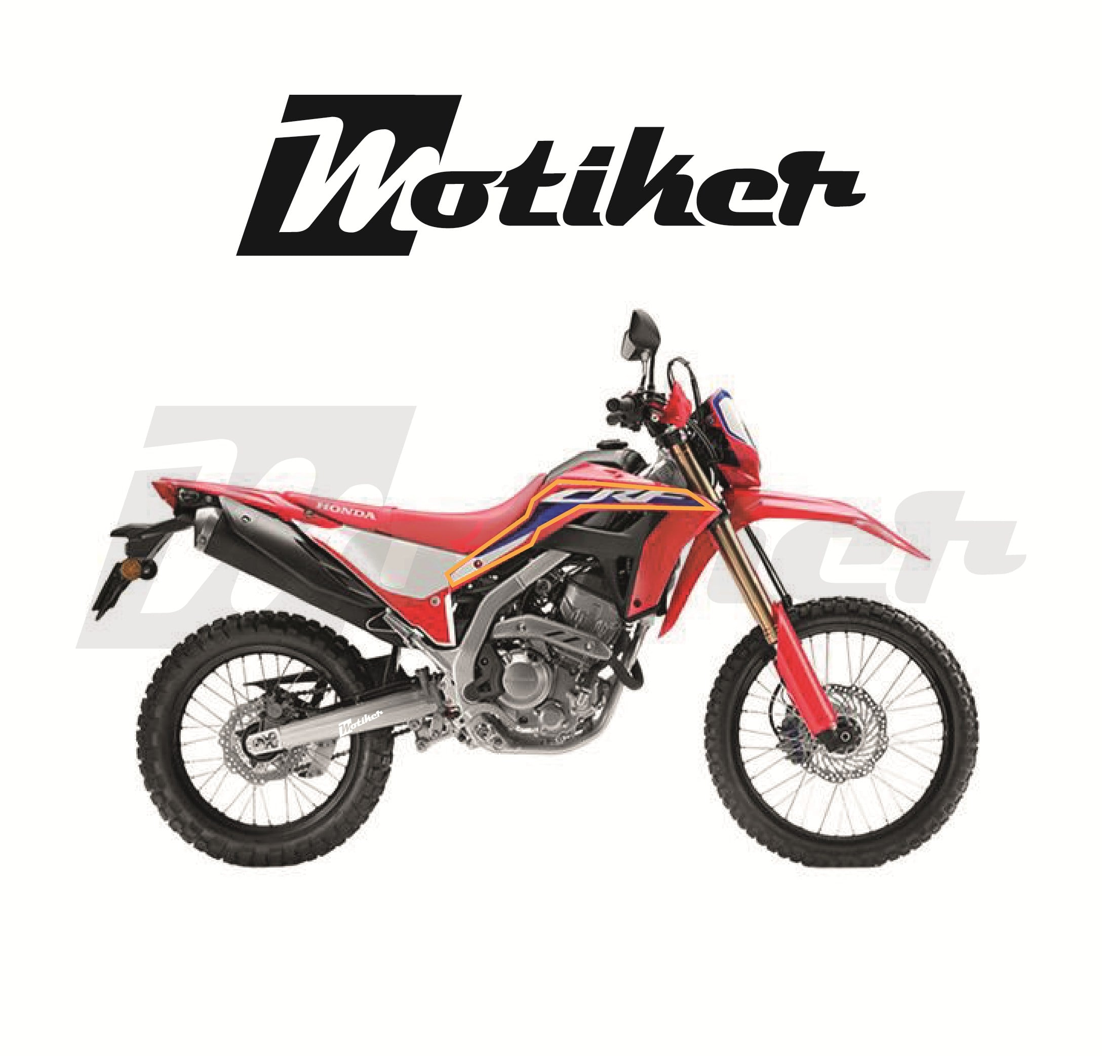 Honda CRF250L 2021 - 2026 Sağ Grenaj Orjinal Tasarım Sticker Modeli