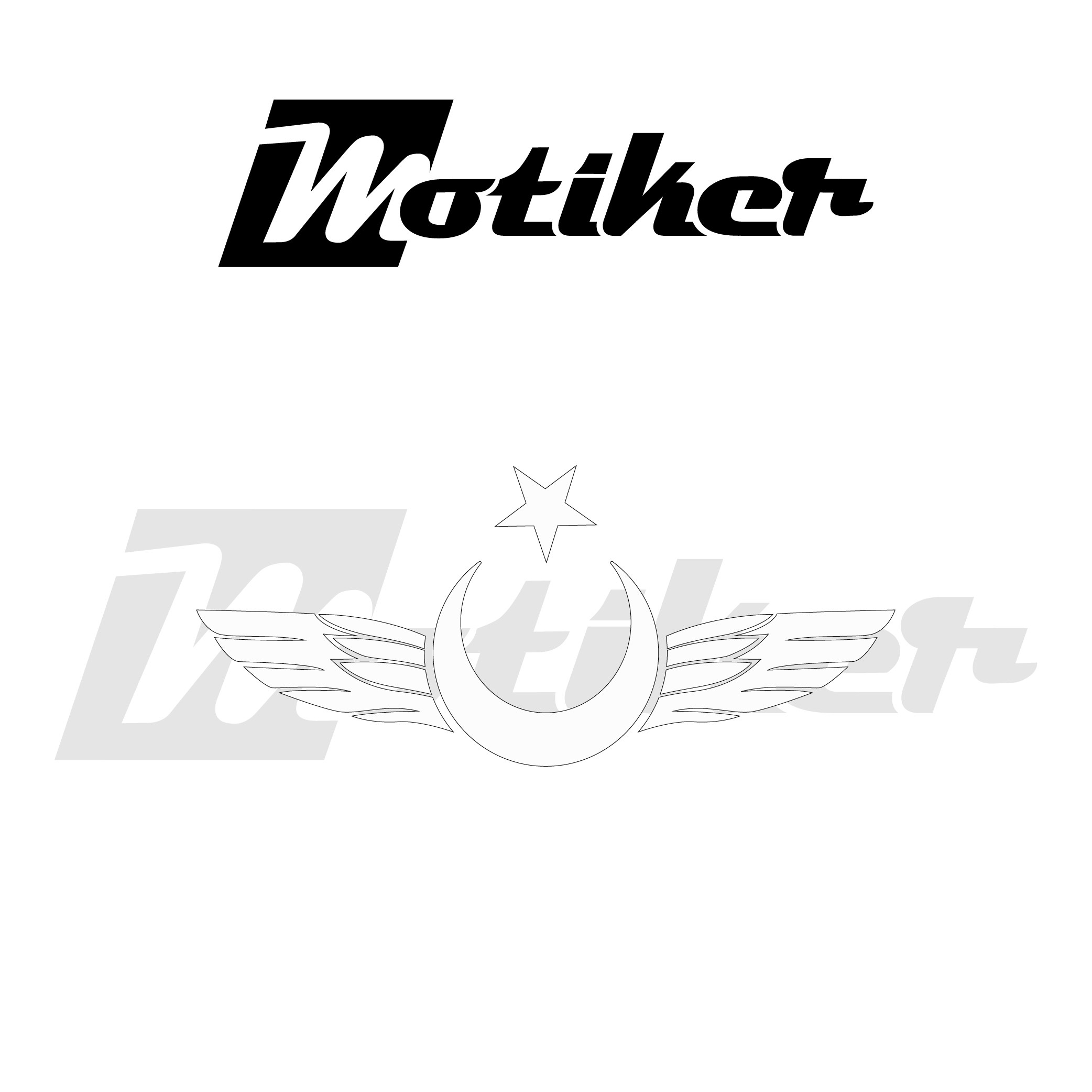 Ay Yıldız Rekleftif Kanat Tasarımı Sticker Etiket Modeli 1