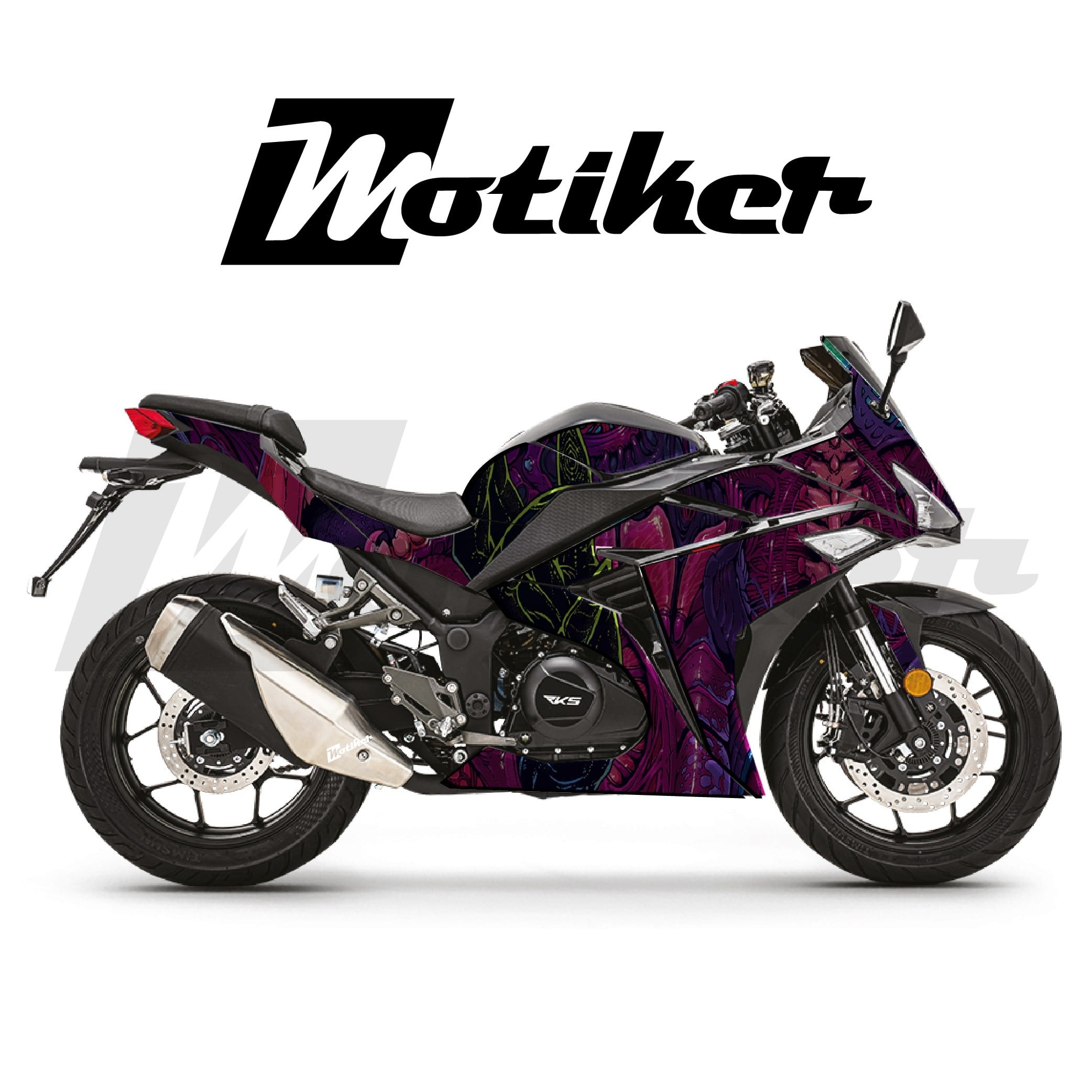 RKS R250 Parçalı Kaplama Sticker Etiket Modeli Yaratık Desen 8 (MTK9369)