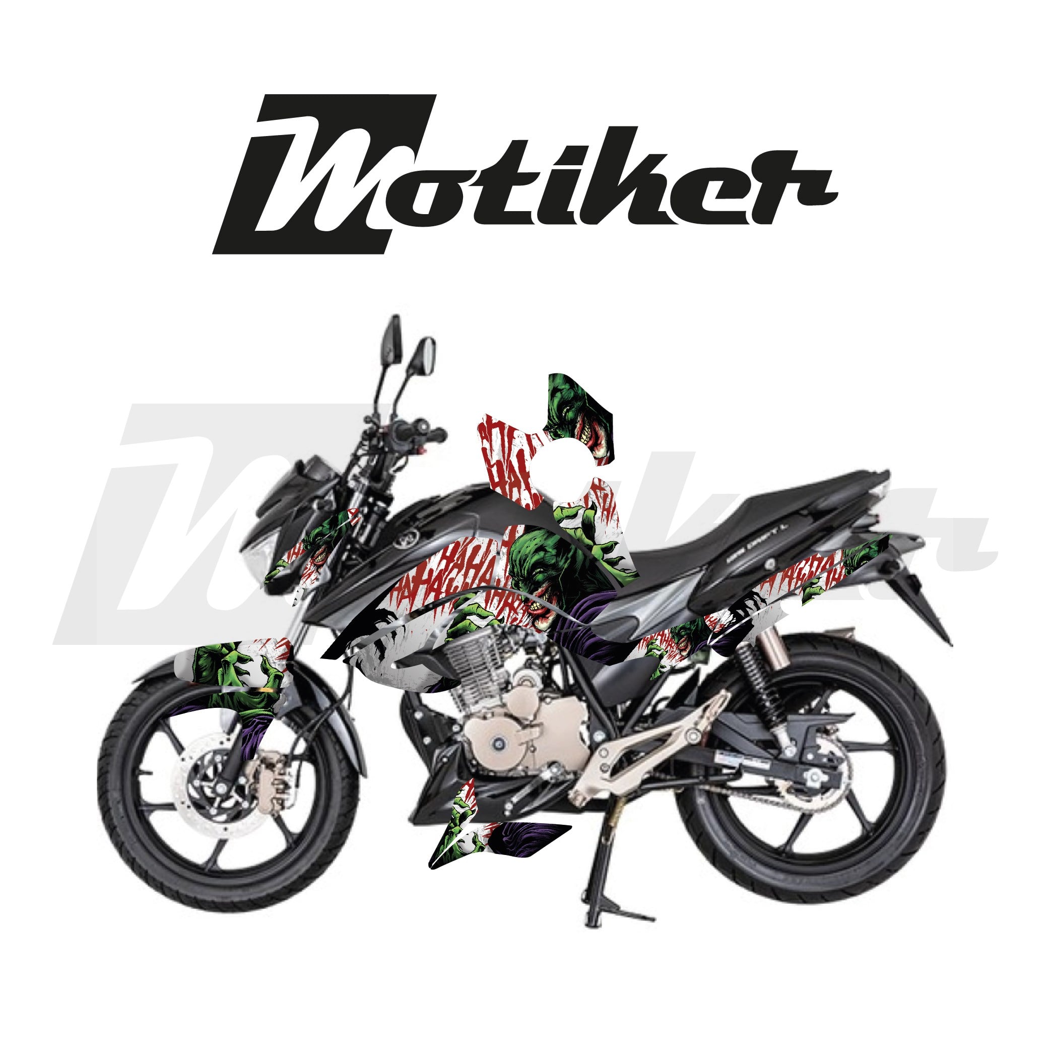 Mondial Drift L Joker Tasarımı Parçalı Kaplama Sticker Etiket Modeli