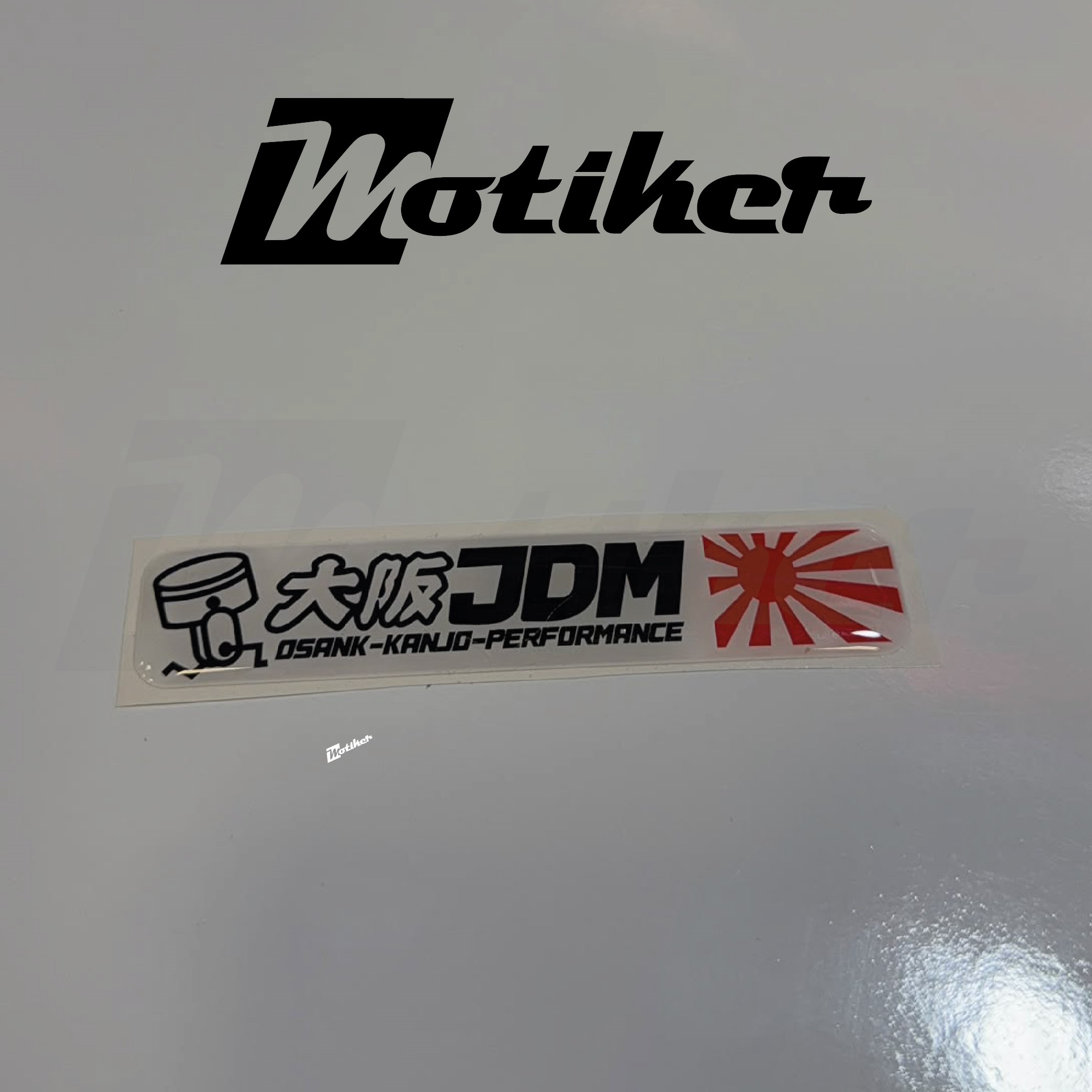 JDM 9.8x2CM Damla Logo Sticker Etiket Modeli
