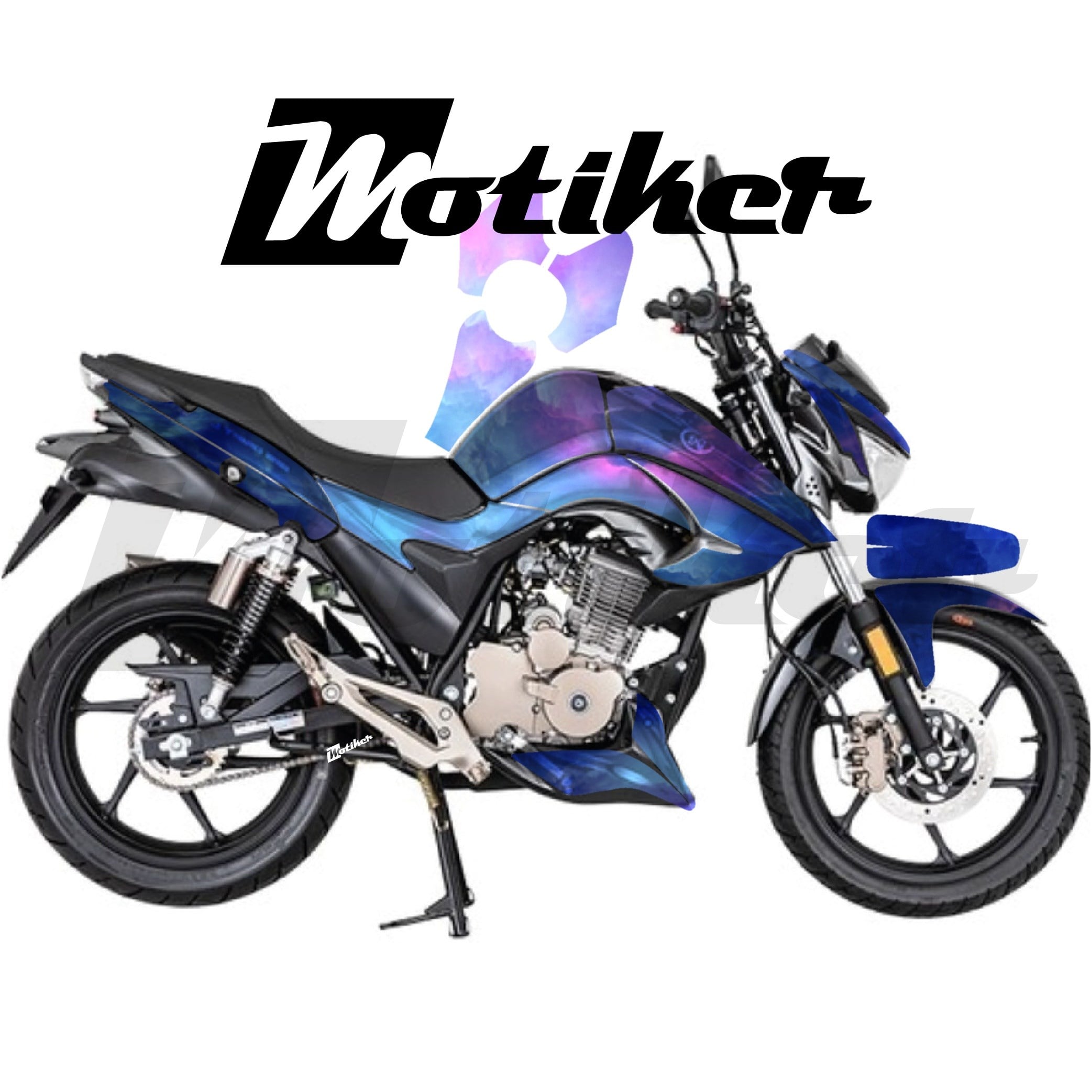 Mondial Drift L Parçalı Kaplama Sticker Etiket Modeli Bulutsu Desen 13 (MTK9374)