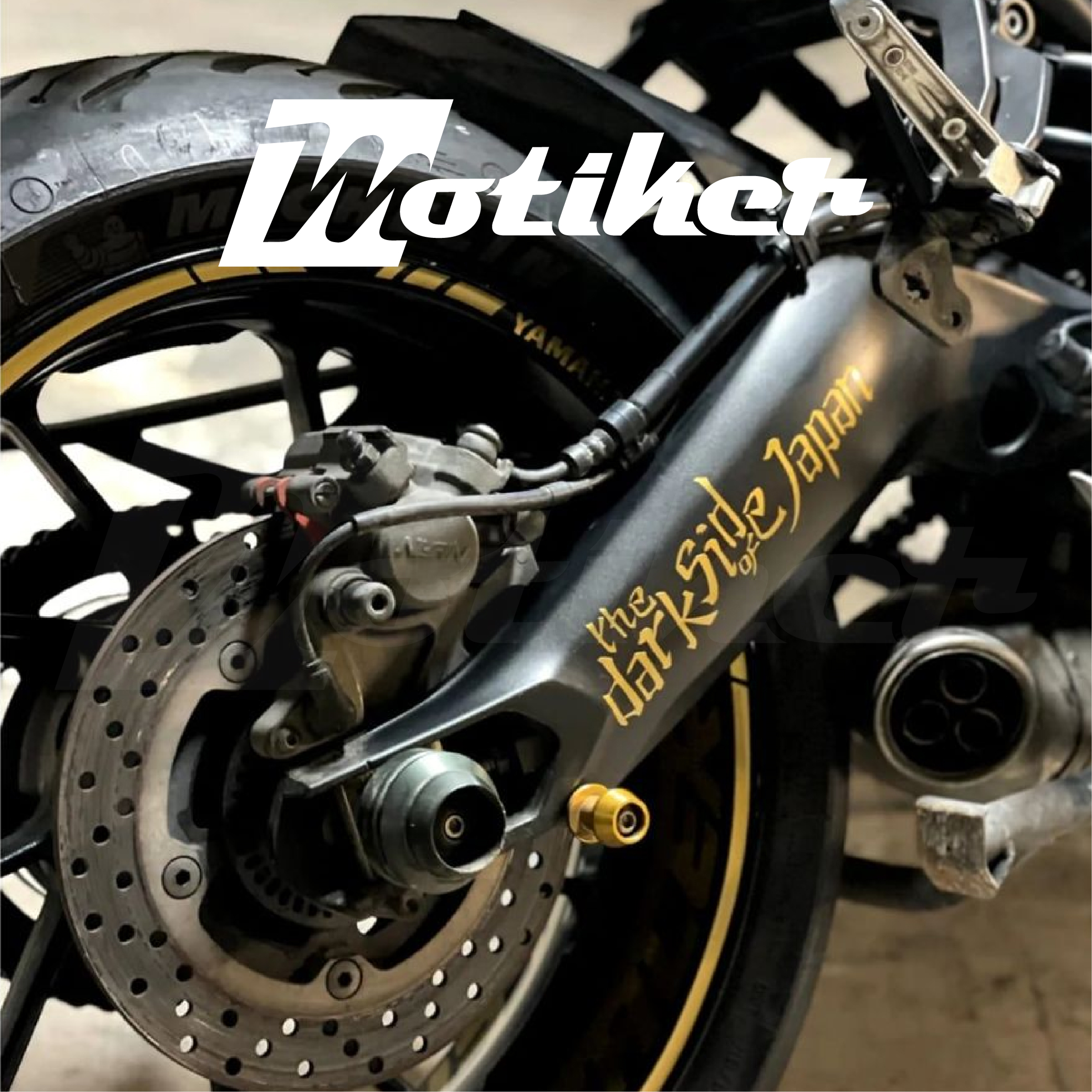 YAMAHA TRACER  Arka Maşa ''The Dark Side Of Japan'' Motosiklet Sticker Etiket Modeli