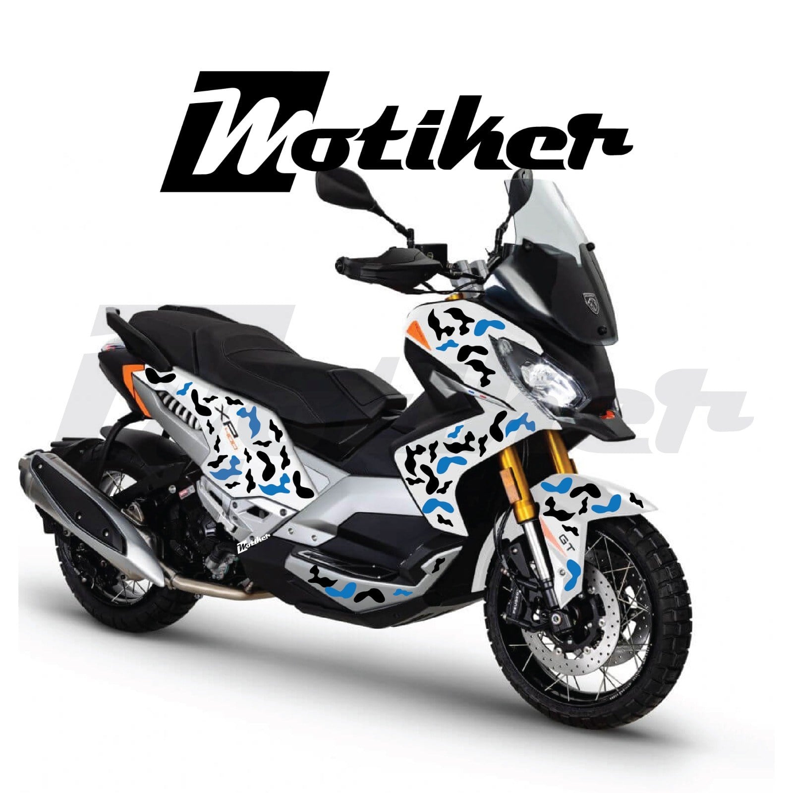 Peugeot XP 400 Kamuflaj Desen Tasarım Sticker Etiket Modeli