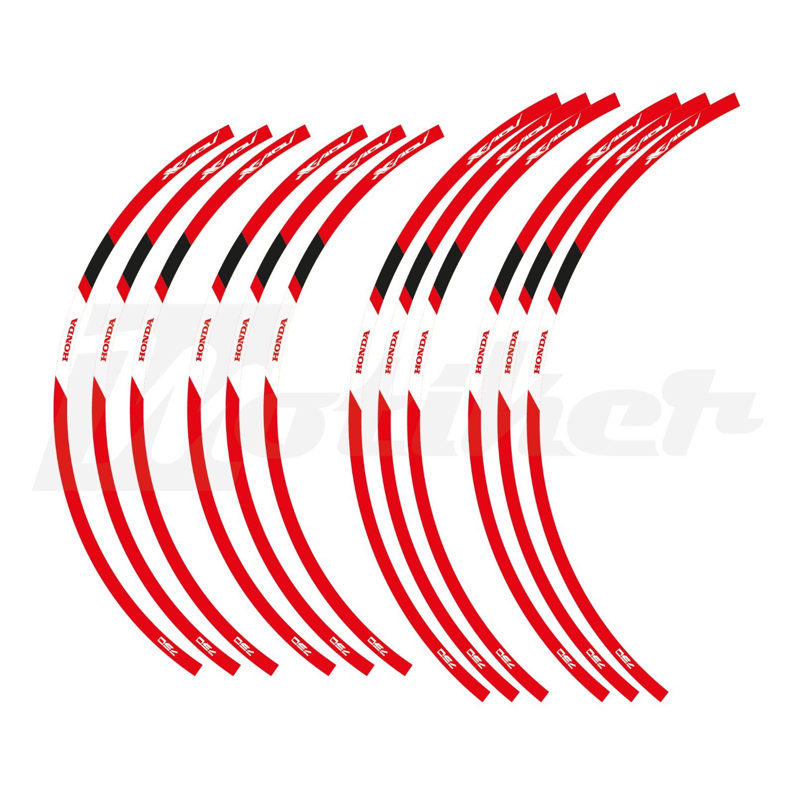 Honda X- ADV Kırmızı Siyah Beyaz  Jant Tasarım Sticker Modeli