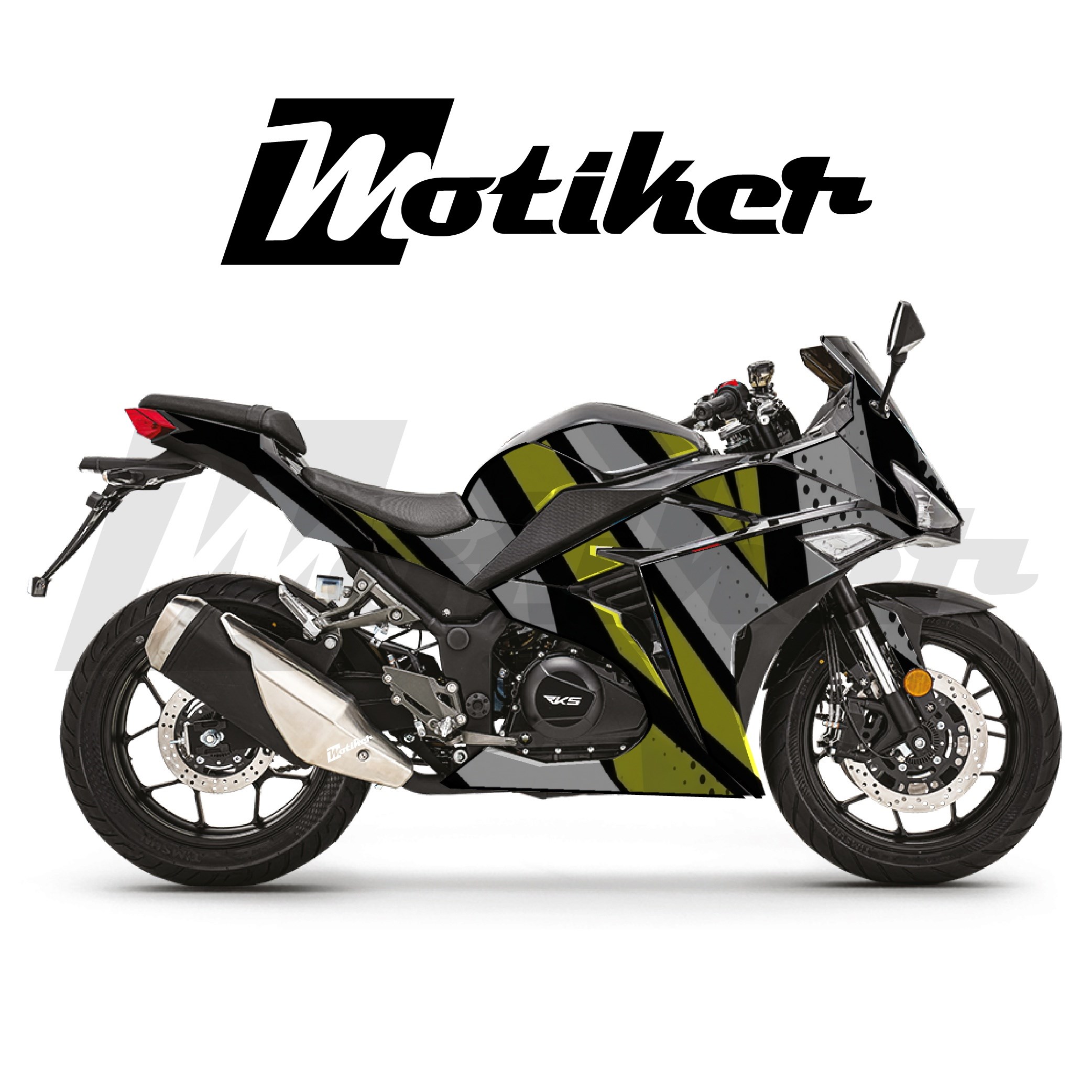 RKS R250 Parçalı Kaplama Sticker Etiket Modeli Spor Çizgiler Desen 4 (MTK9365)