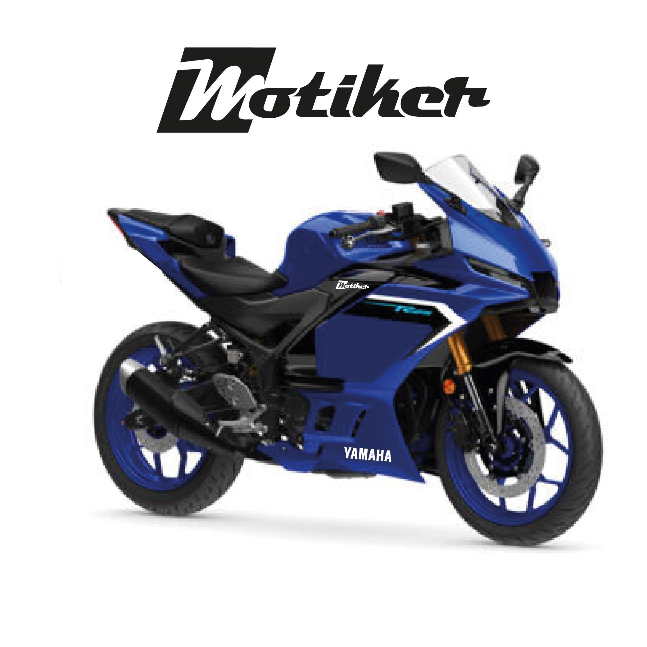 Yamaha YZF-R25 2025 Alt Sakal Yamaha Parlak Beyaz Sticker Etiket Modeli