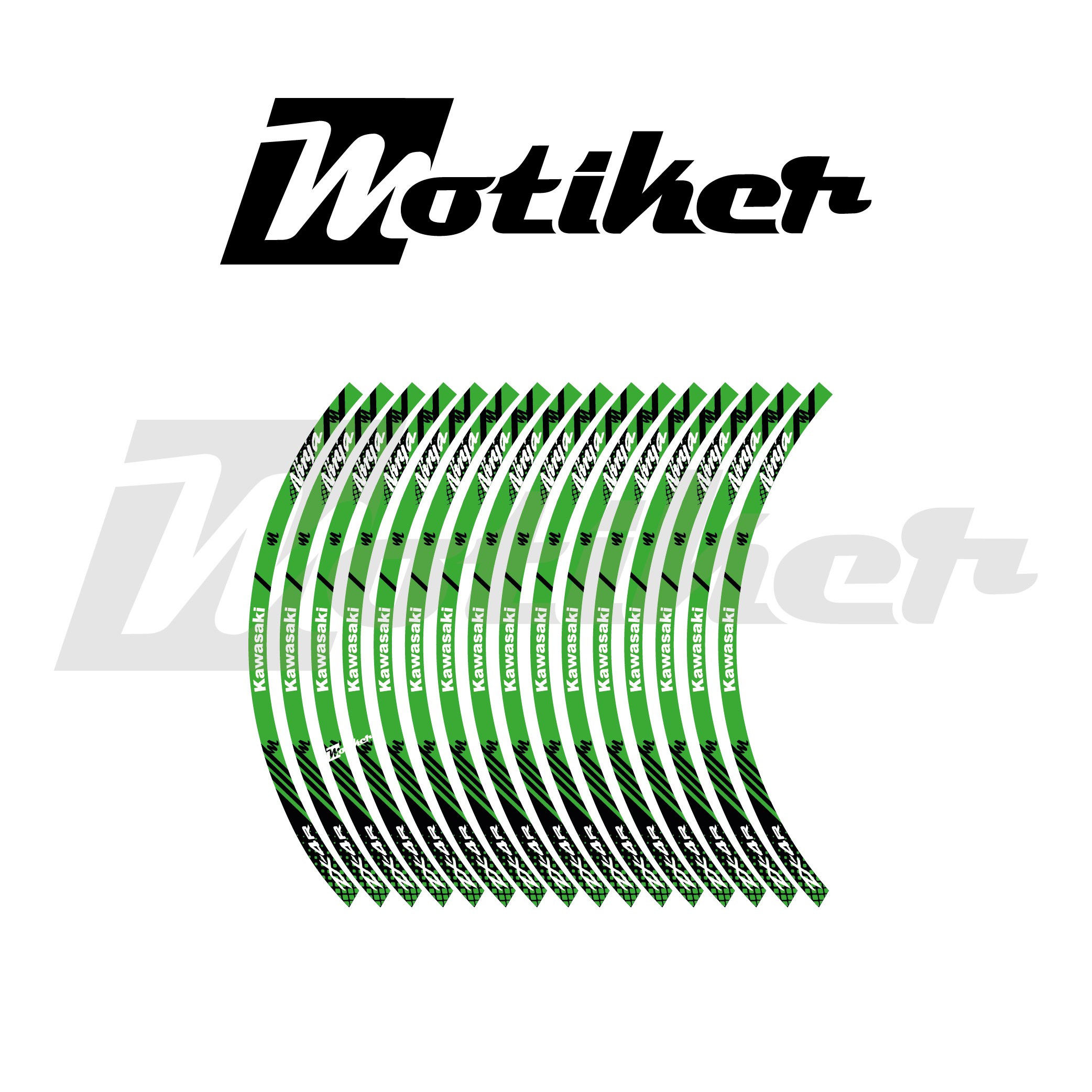 Kawasaki ZX4R Jant İç Yazılı Takım Sticker Etiket Modeli