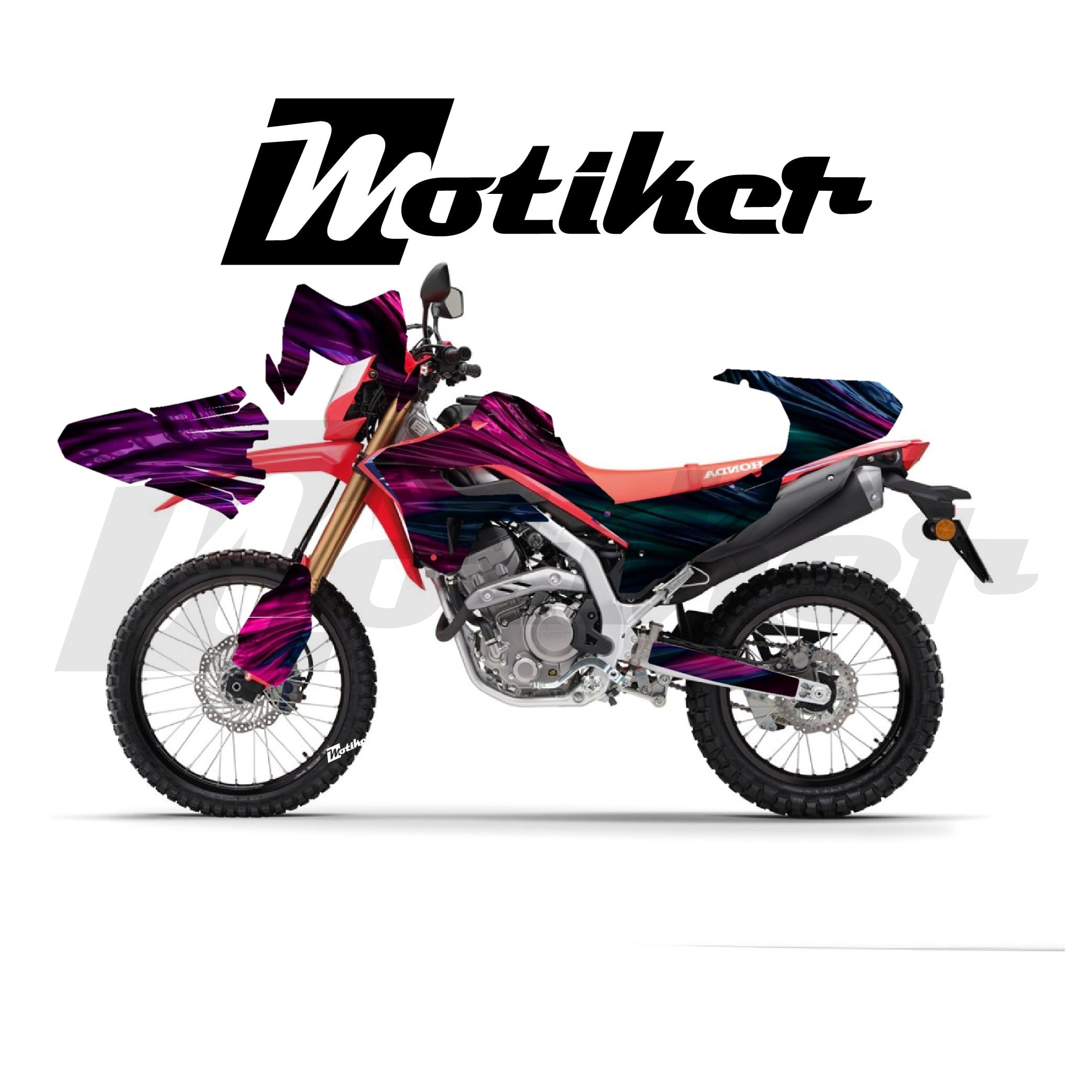 Honda CRF250L Parçalı Kaplama Sticker Etiket Modeli Sıvı Metal Desen 14 (MTK9375)