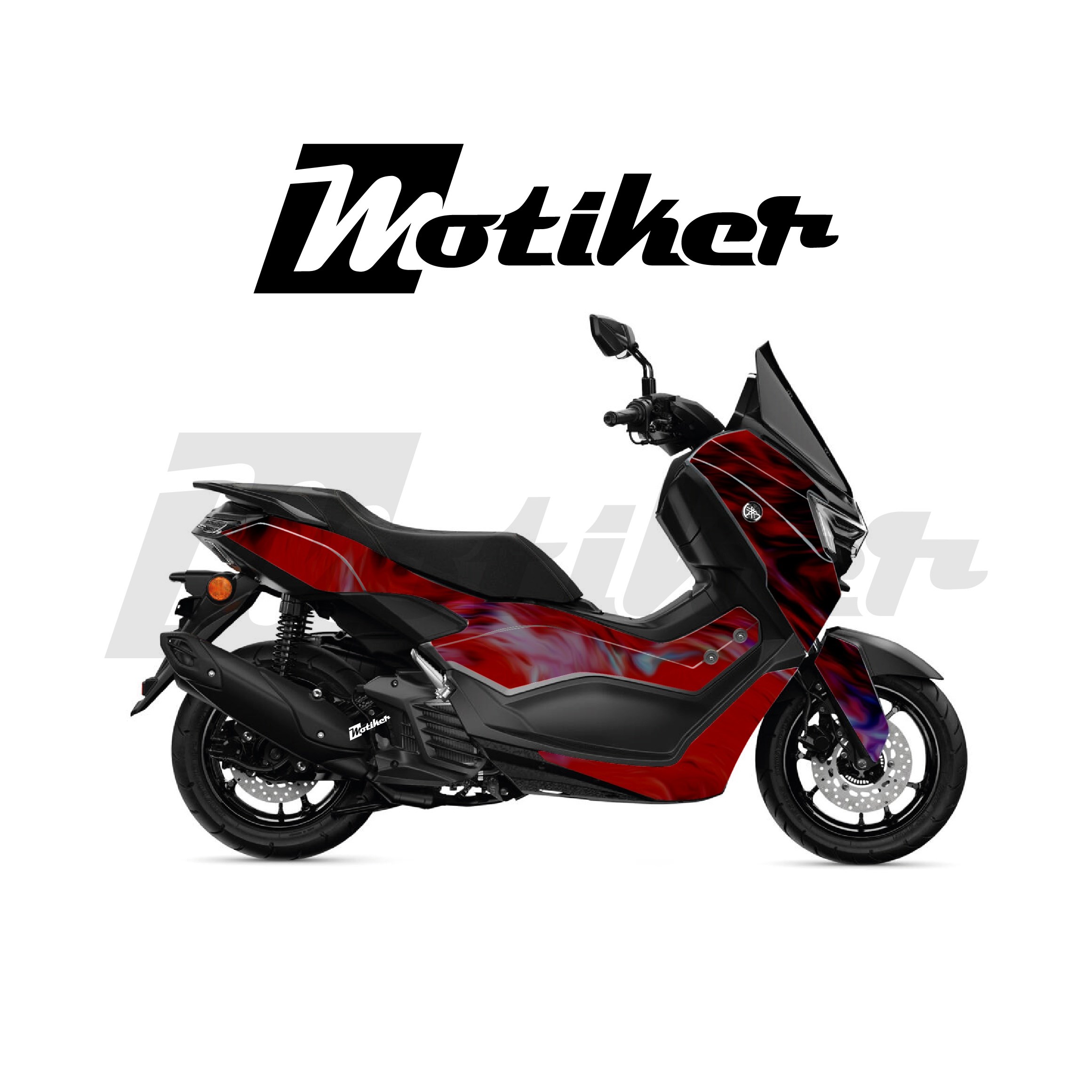 Yamaha NMAX 2025 Parçalı Kaplama Sticker Etiket Modeli Akışkan Doku Desen 7 (MTK9368)
