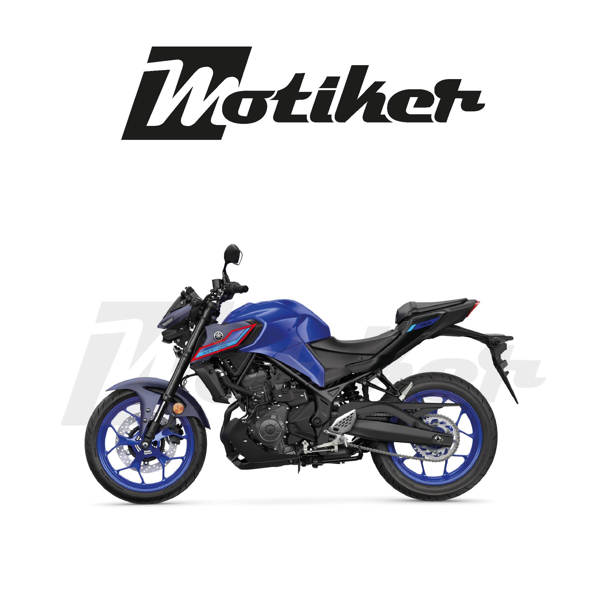 Yamaha MT-25 2025 Mavi Yan Grenaj Sticker Sol Yan