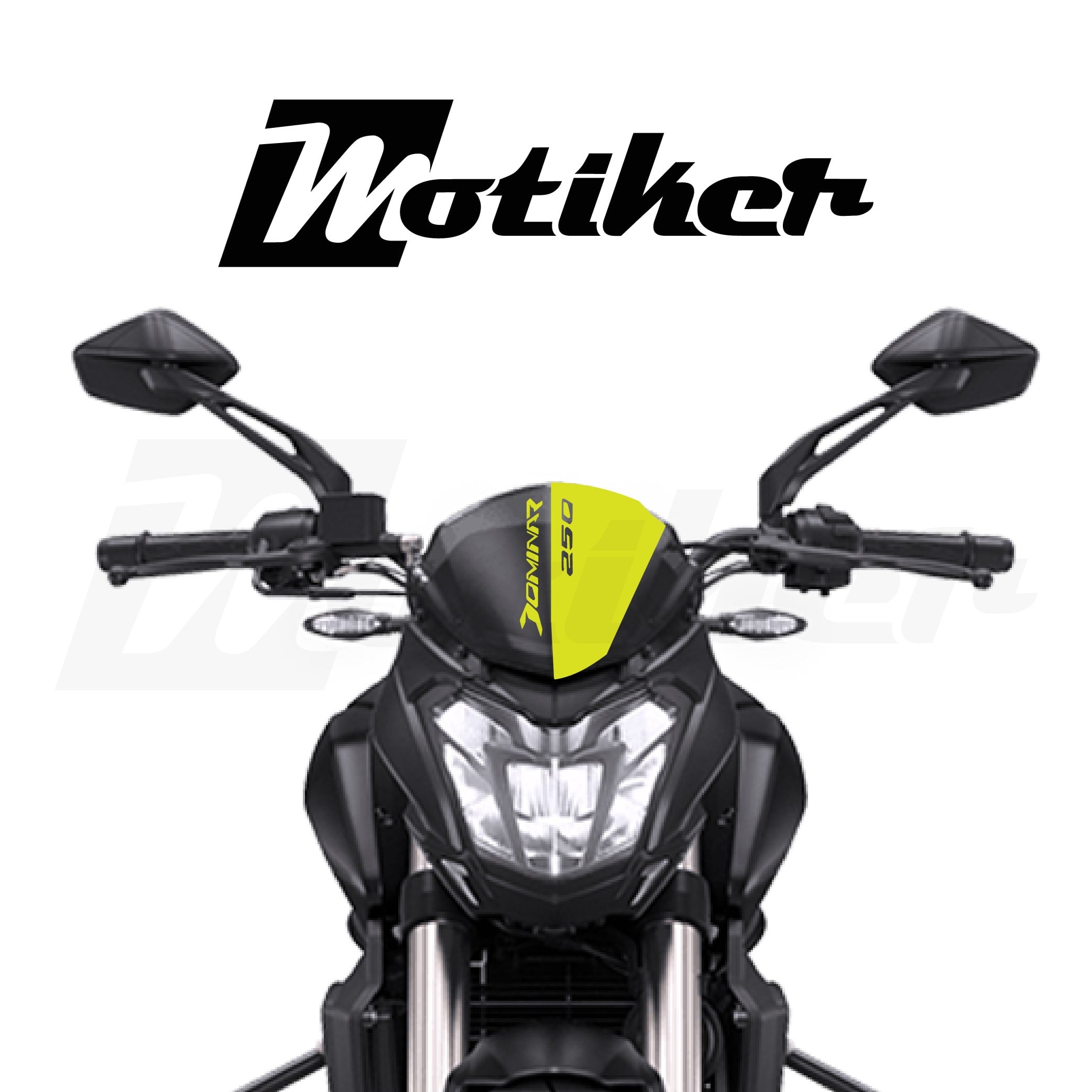 Bajaj Dominar 250 Ön cam Detay Tasarım Sticker Etiket Modeli