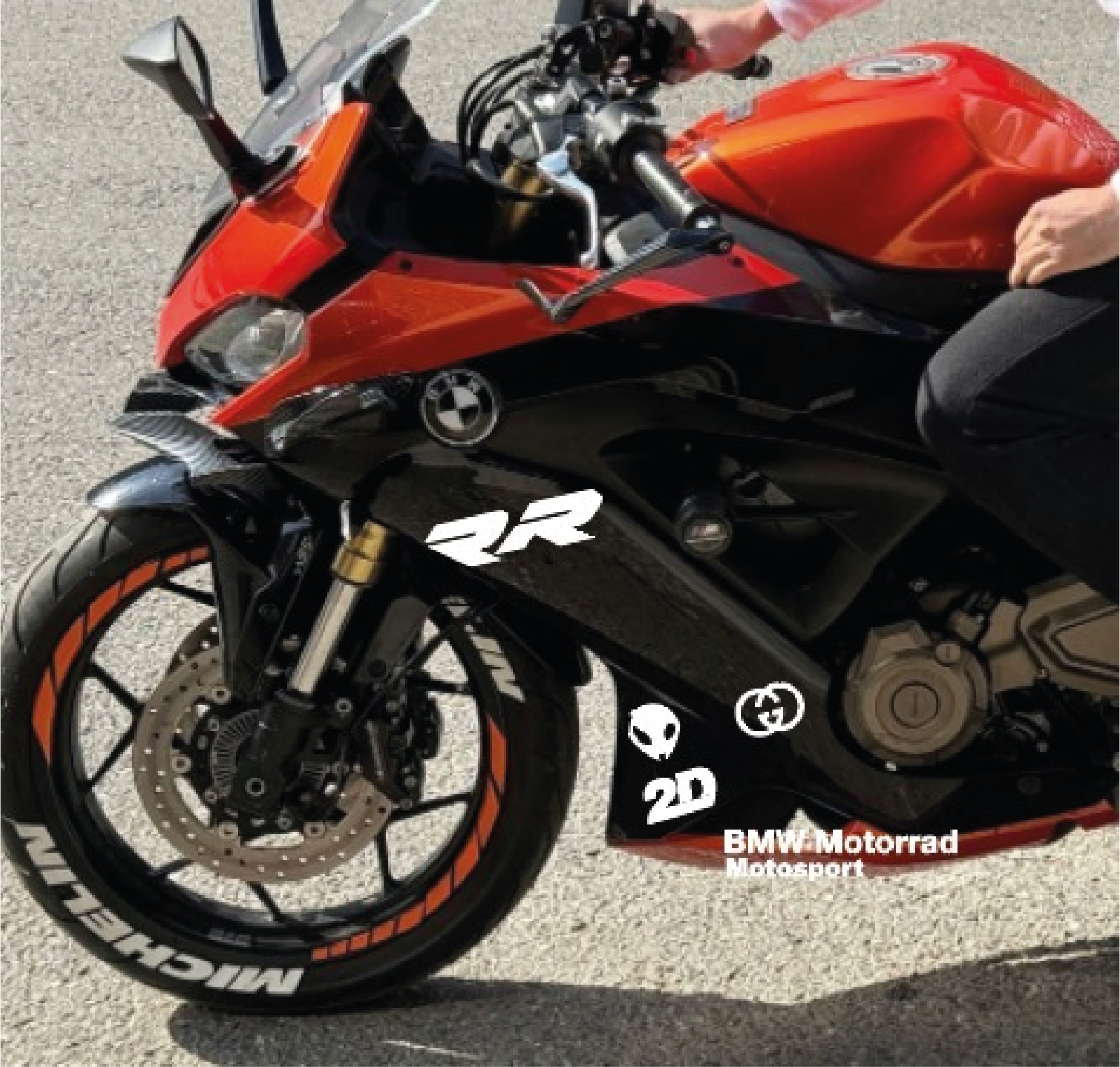 RKS QJ MOTO 400RR Sağ Sol Yan Grenajlar  Marka Logoları Tasarımı Sticker Etiket Modeli