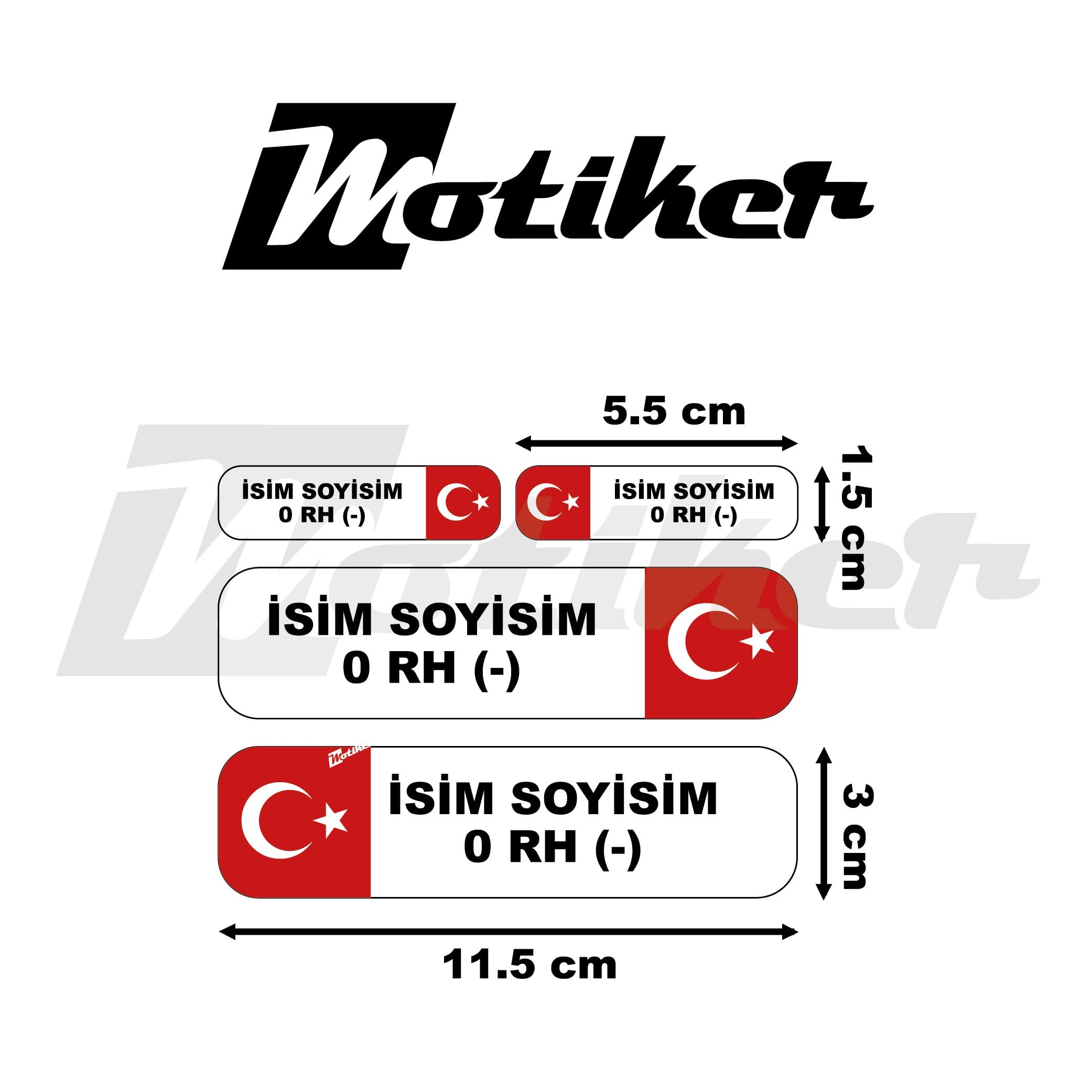 Kan Gurubu Mini Sticker Tasarımı Etiket Modeli Beyaz