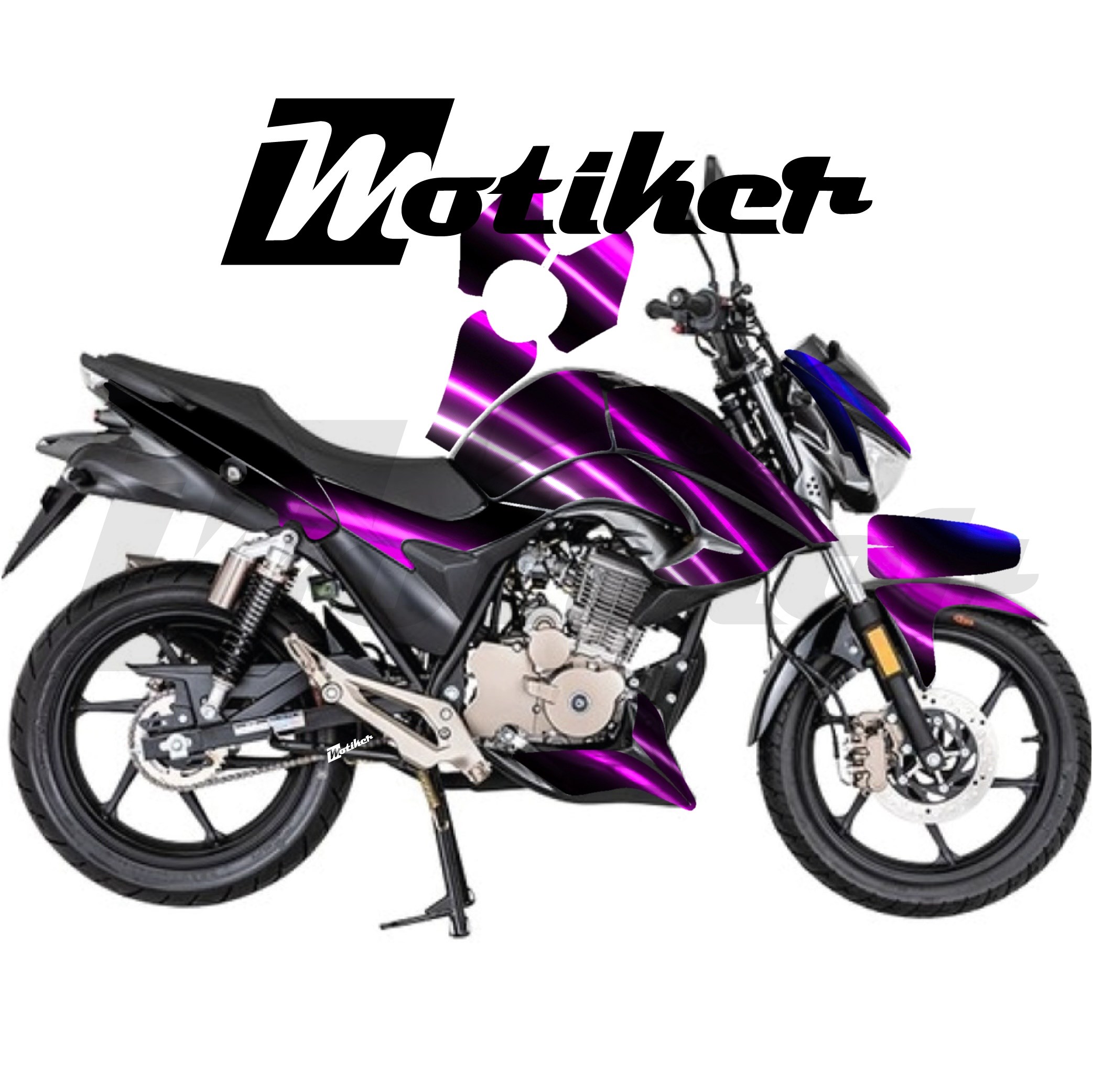 Mondial Drift L Parçalı Kaplama Sticker Etiket Modeli Işıklı Dalgalar Desen 24 (MTK9385)