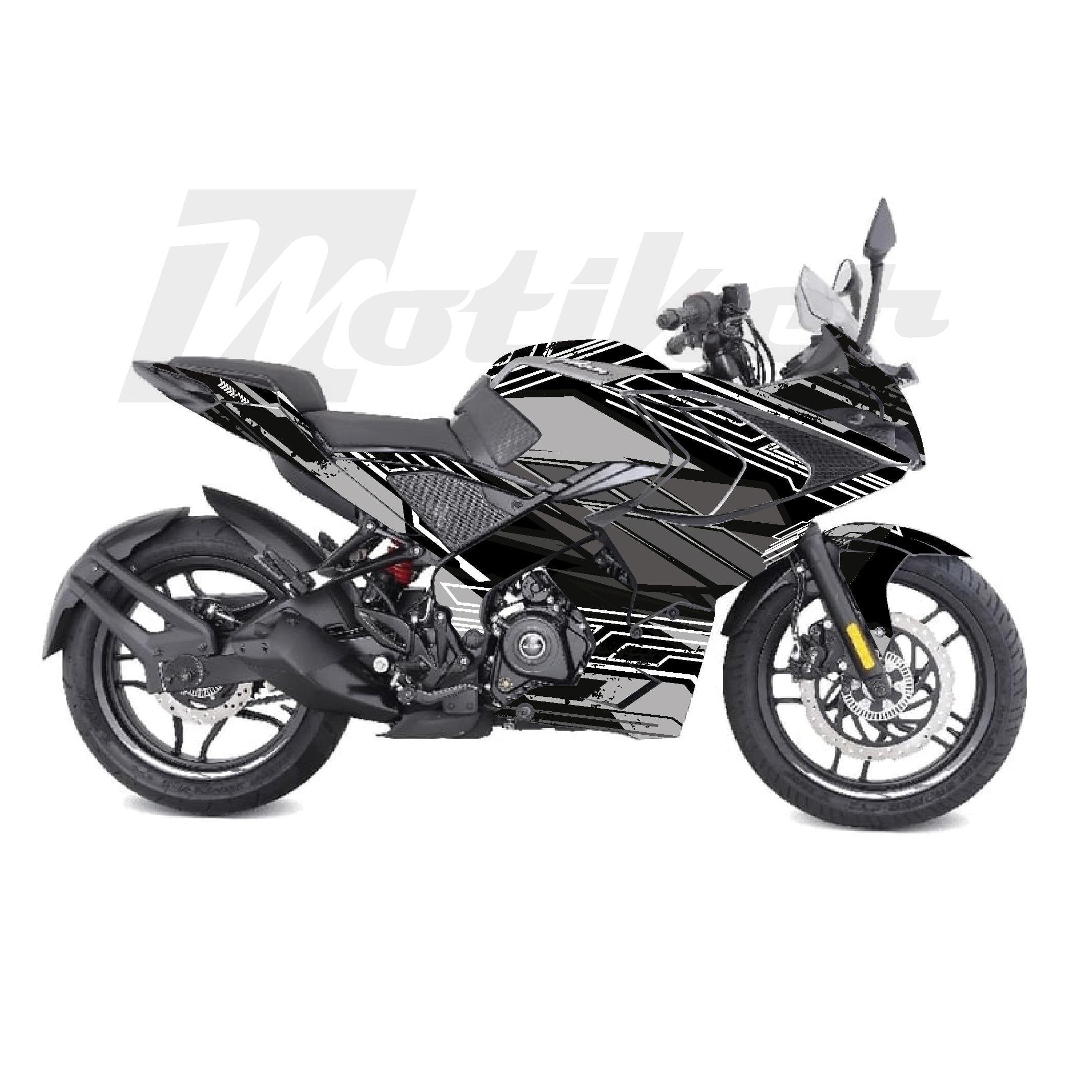 Bajaj RS200 K'night Model Parçalı Motosiklet Kaplama Sticker Etiket Modeli