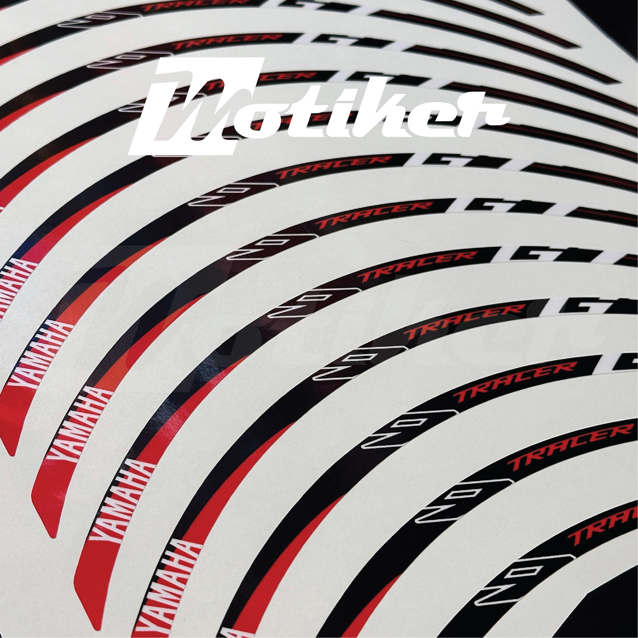 Yamaha Tracer GT9 Tracer900 Kırmızı Siyah Jant Sticker Etiket Modeli