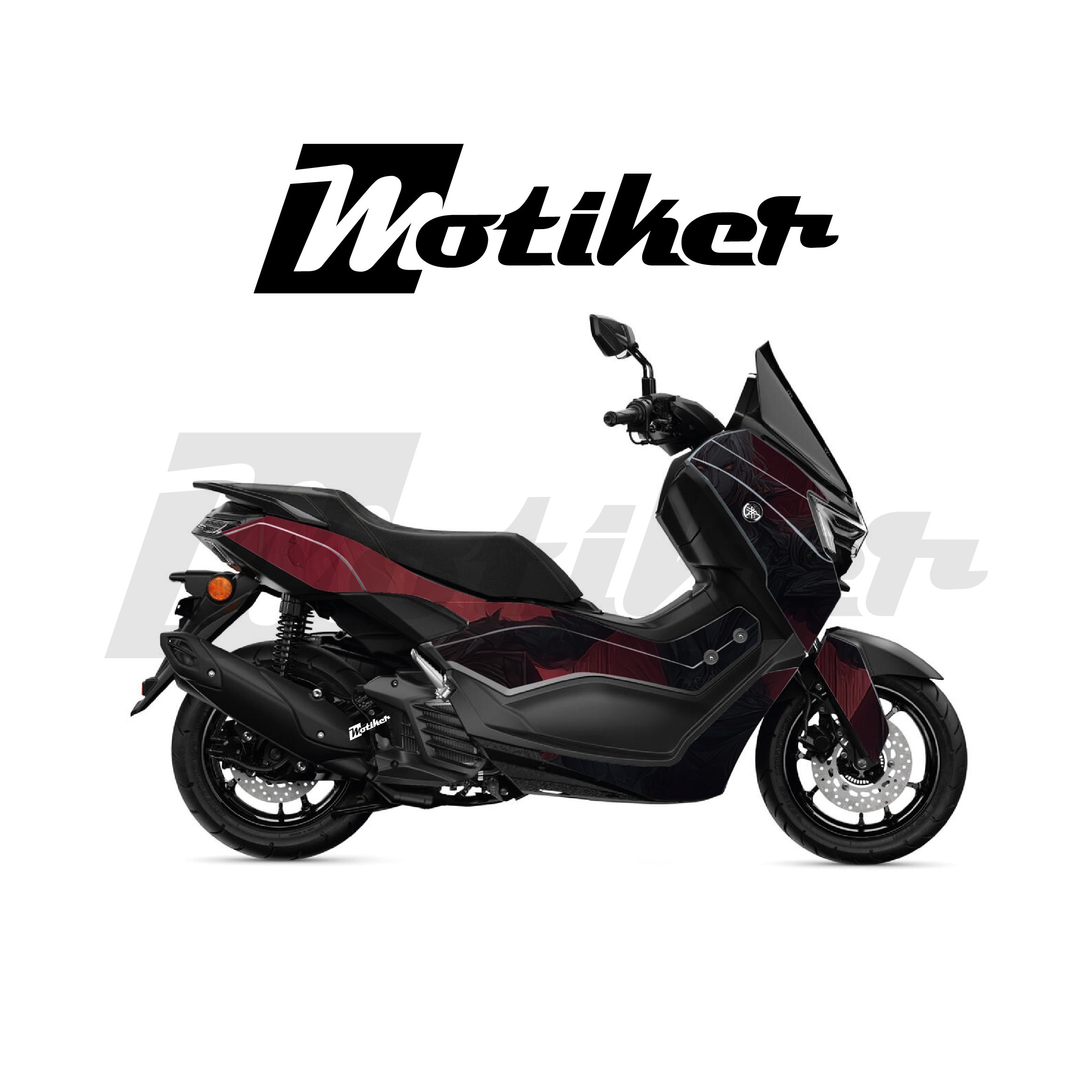 Yamaha NMAX 2025 Parçalı Kaplama Sticker Etiket Modeli Karanlık Taht Desen 6 (MTK9367)