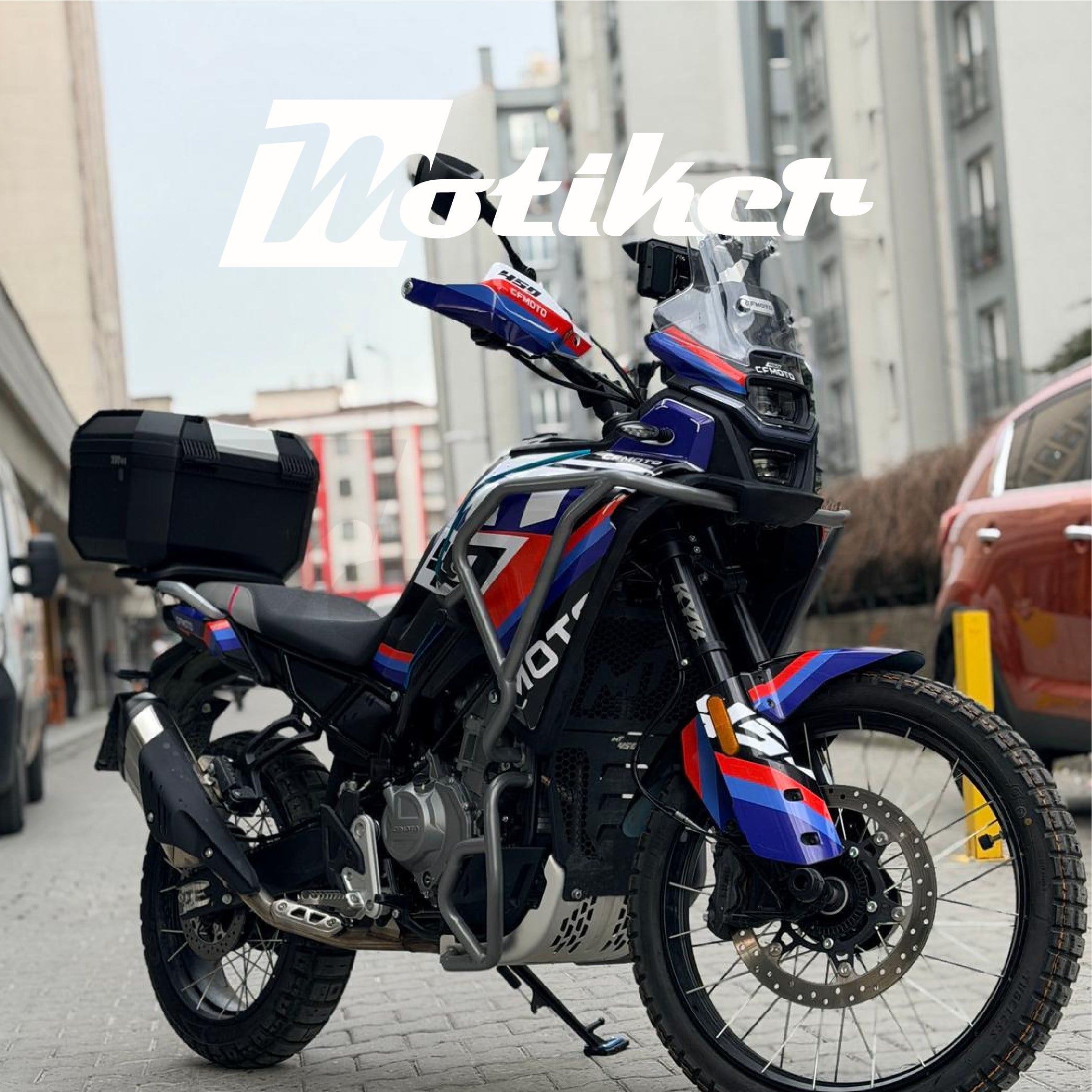 CF MOTO 450MT M Performance Tasarımı Sticker Etiket Modeli Parçalı Motor Kaplaması