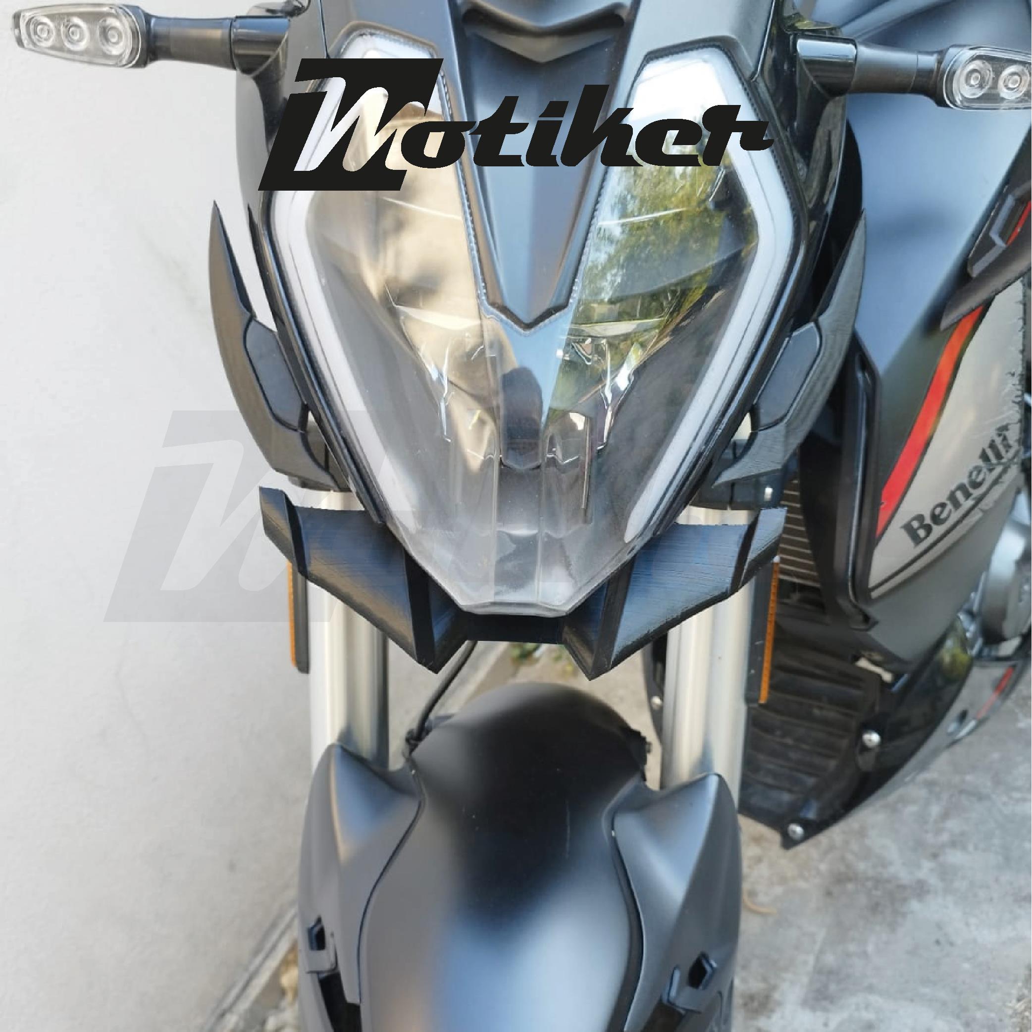 Benelli 125s / RKS RK125S Uyumlu Far Altı Winglet 3D Model Aksesuar V1