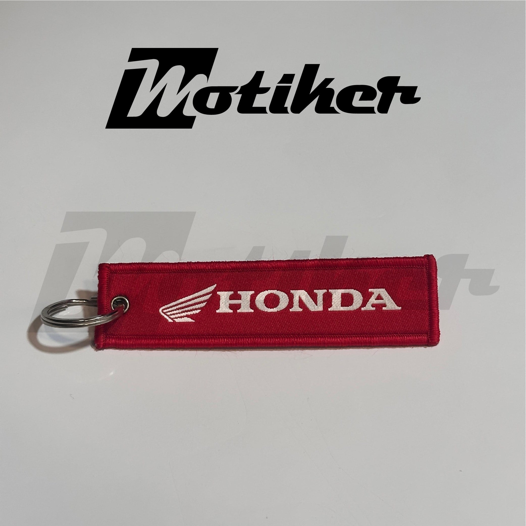 Honda BEYAZ Dikişli Kırmızı Anahtarlık 