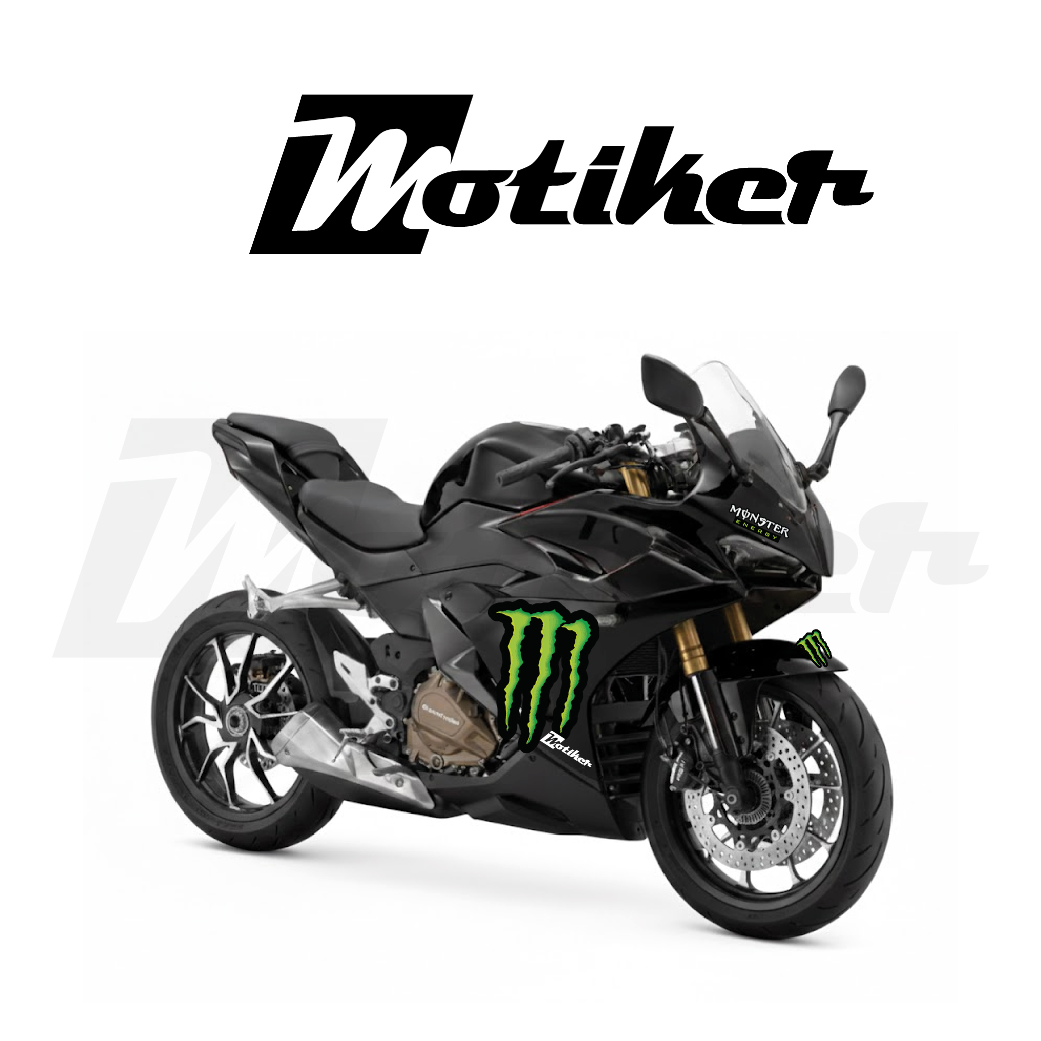 RKS QJ Motor 450RA Monster Tasarım Sticker Seti Etiket Modeli