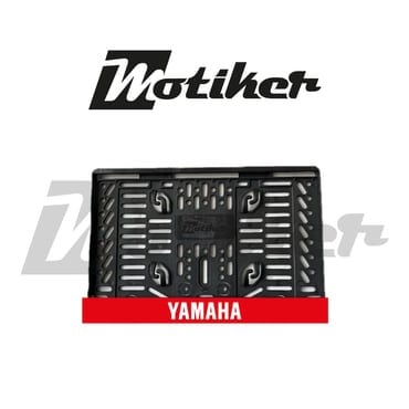 Pleksi Plakalık Lacivert Üstüne Beyaz Yamaha Yazılı Tasarımlı Motosiklet Plakalık Modeli