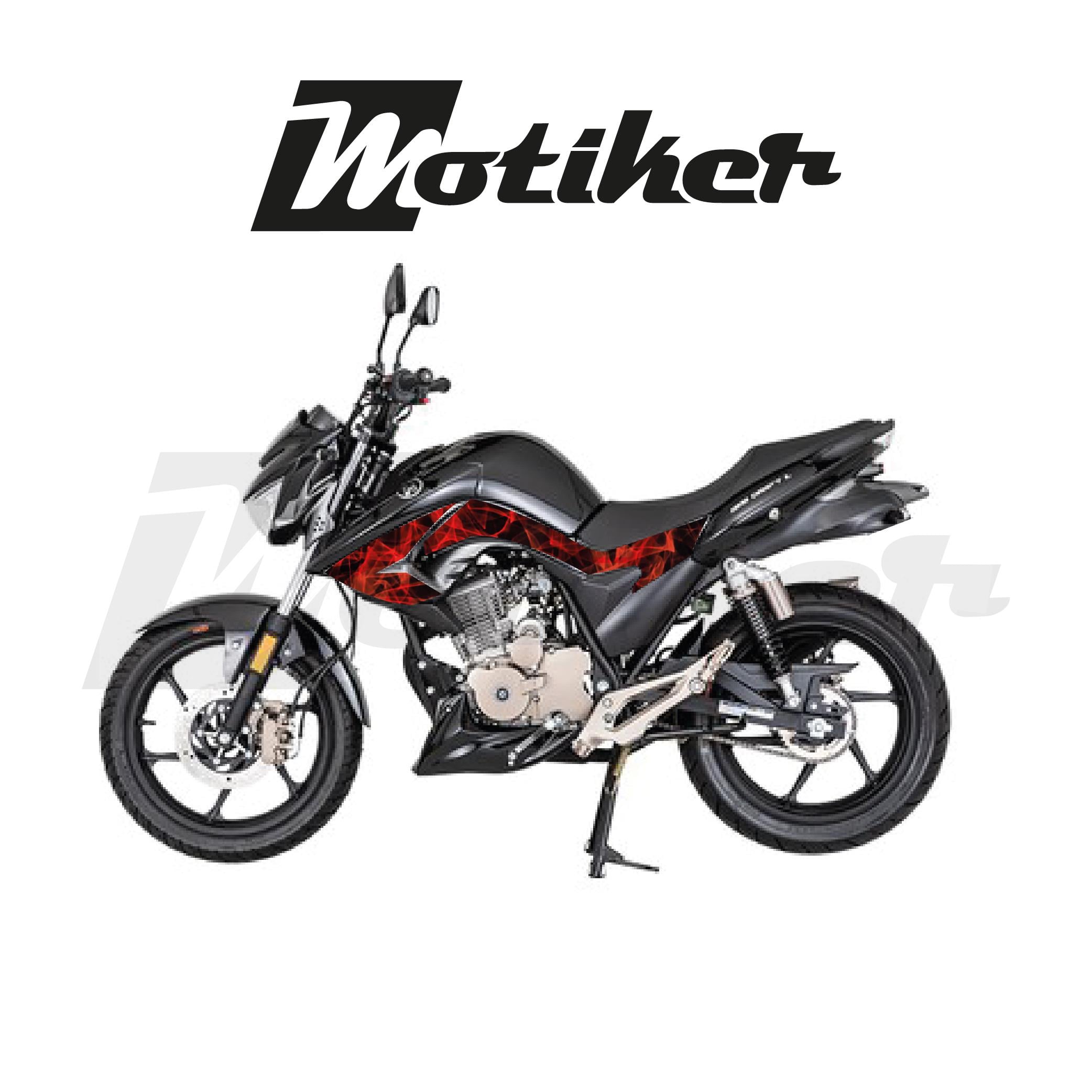 Mondial Drift L Orta Şase ve Ön Grenaj Kırmızı Duman Sticker Etiket Kaplama Modeli